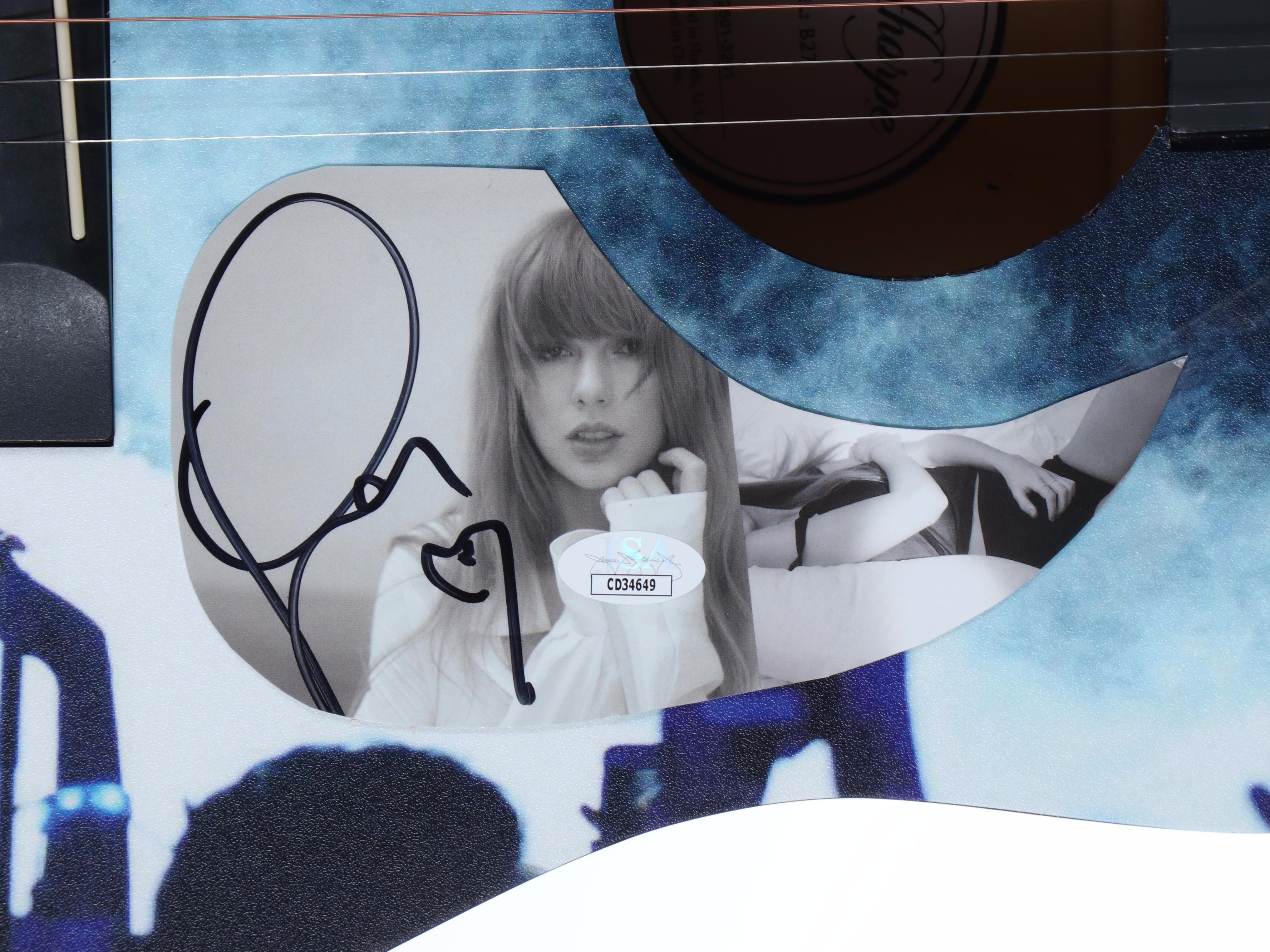 Taylor Swift Decal-Signed "The Eras Tour" Ashthorpe Acoustic Guitar, JSA