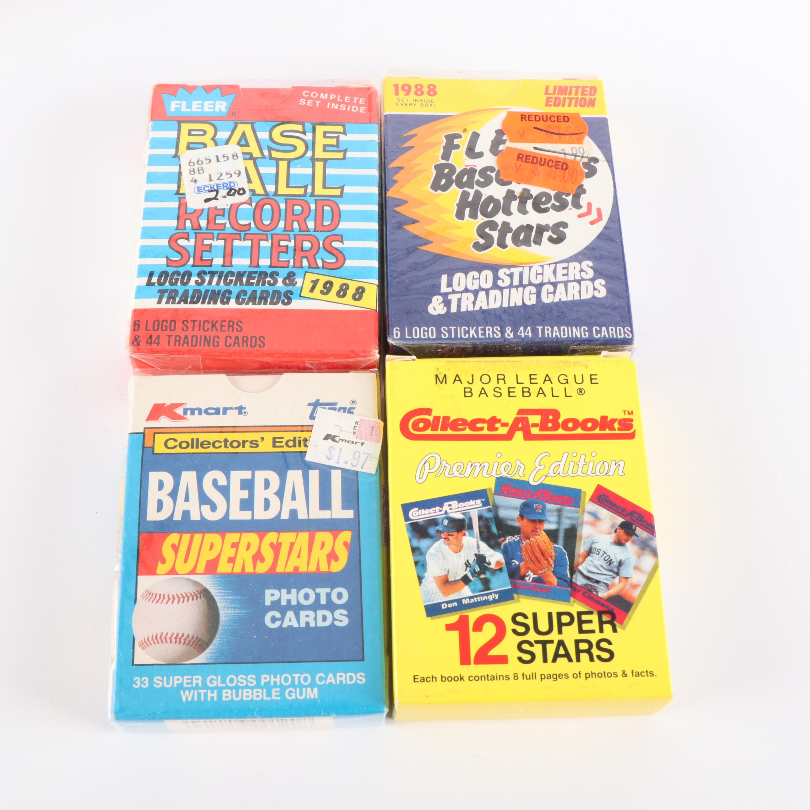 Large Box of Unopened Baseball Card Packs from Various Retailers, Late 1980s