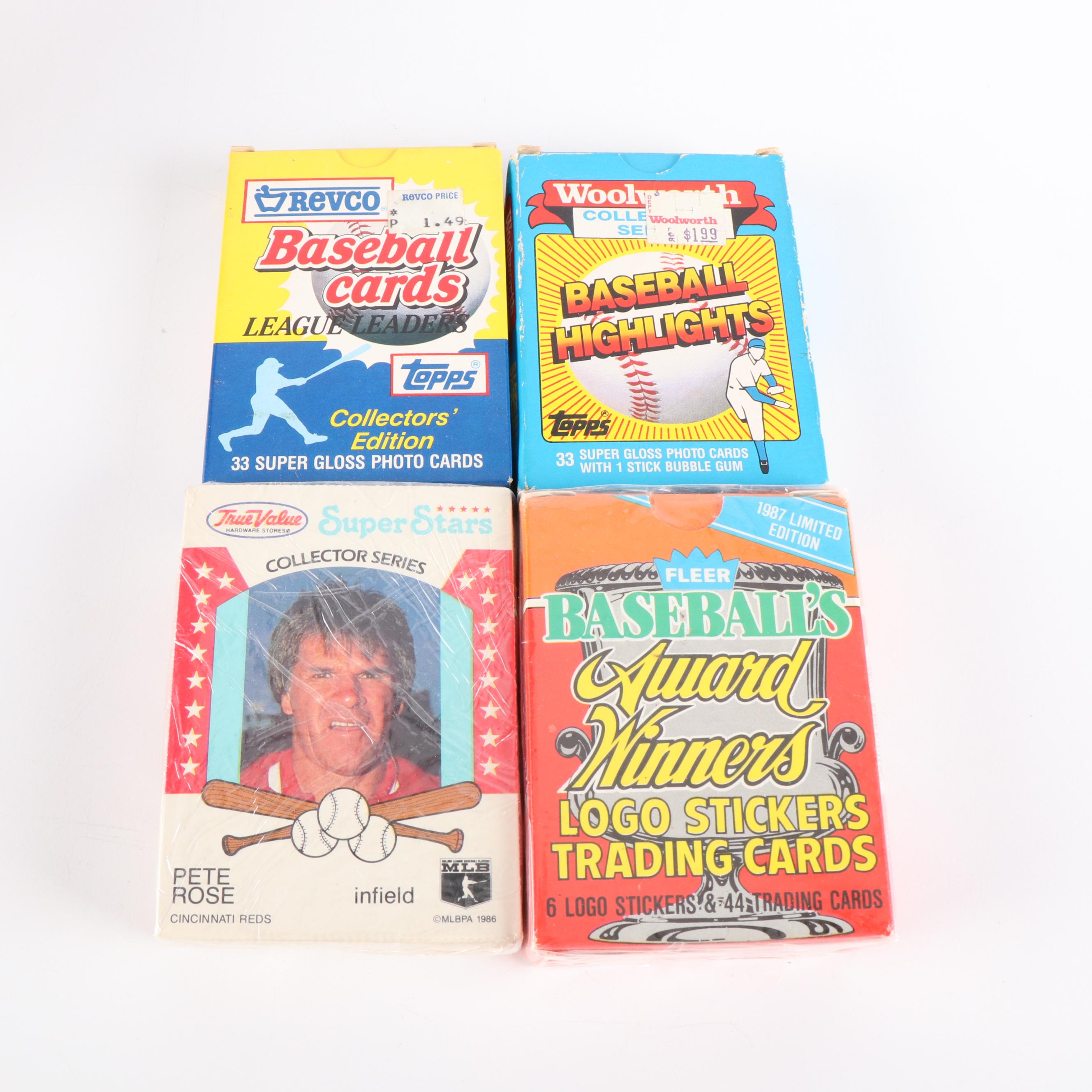 Large Box of Unopened Baseball Card Packs from Various Retailers, Late 1980s