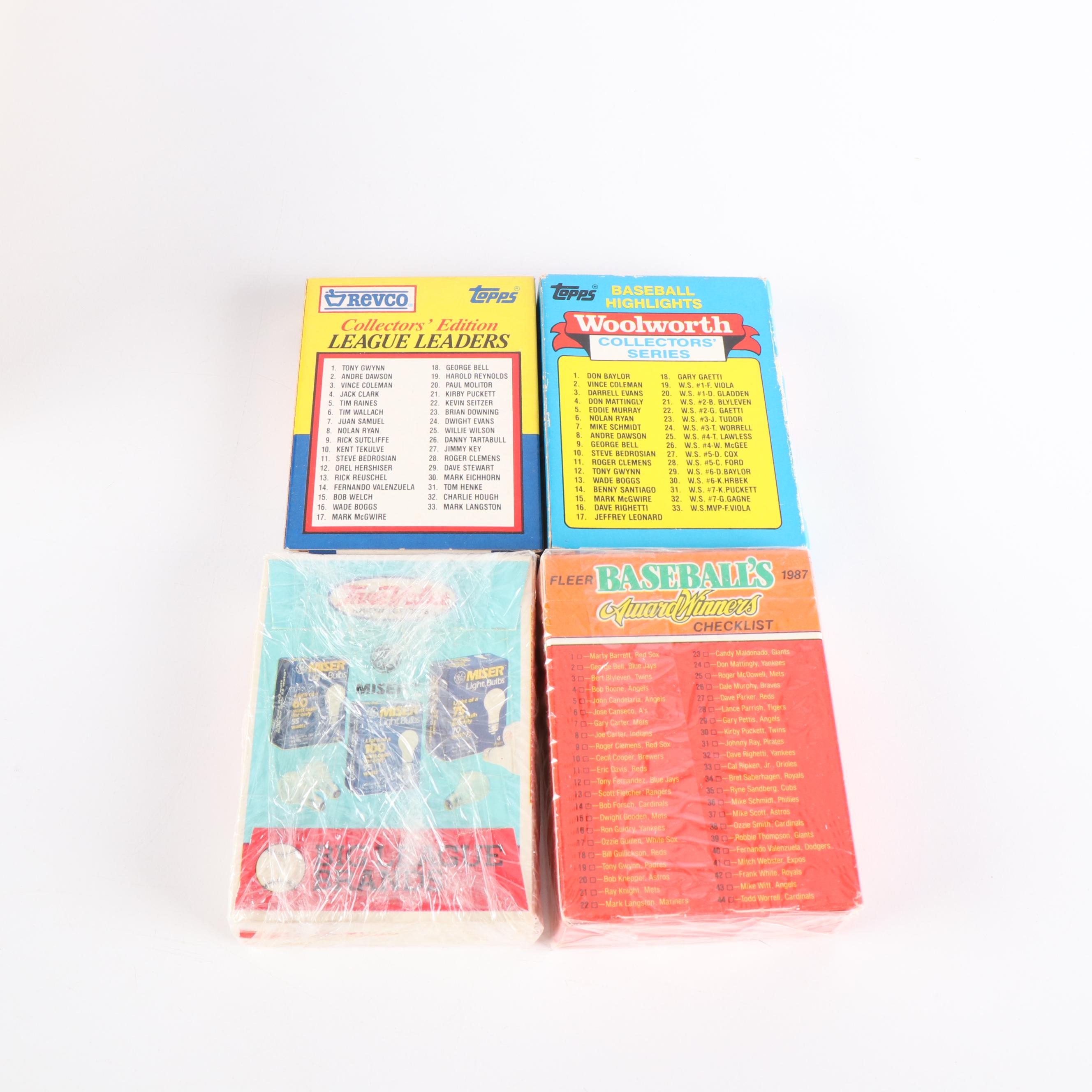 Large Box of Unopened Baseball Card Packs from Various Retailers, Late 1980s