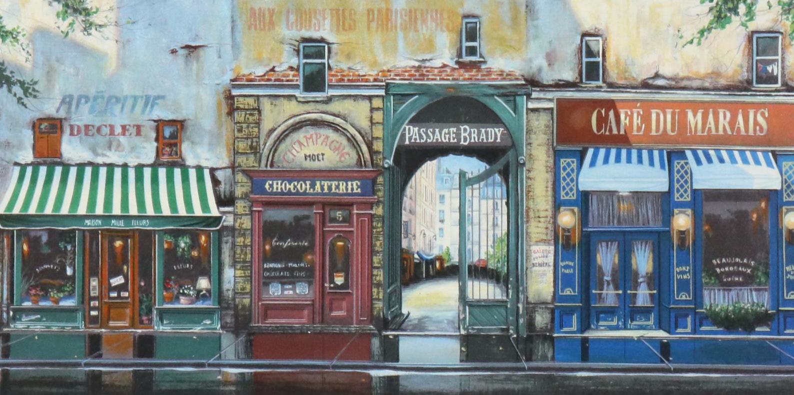 Louis Robichaud Parisian Cityscape Giclée "Passage"