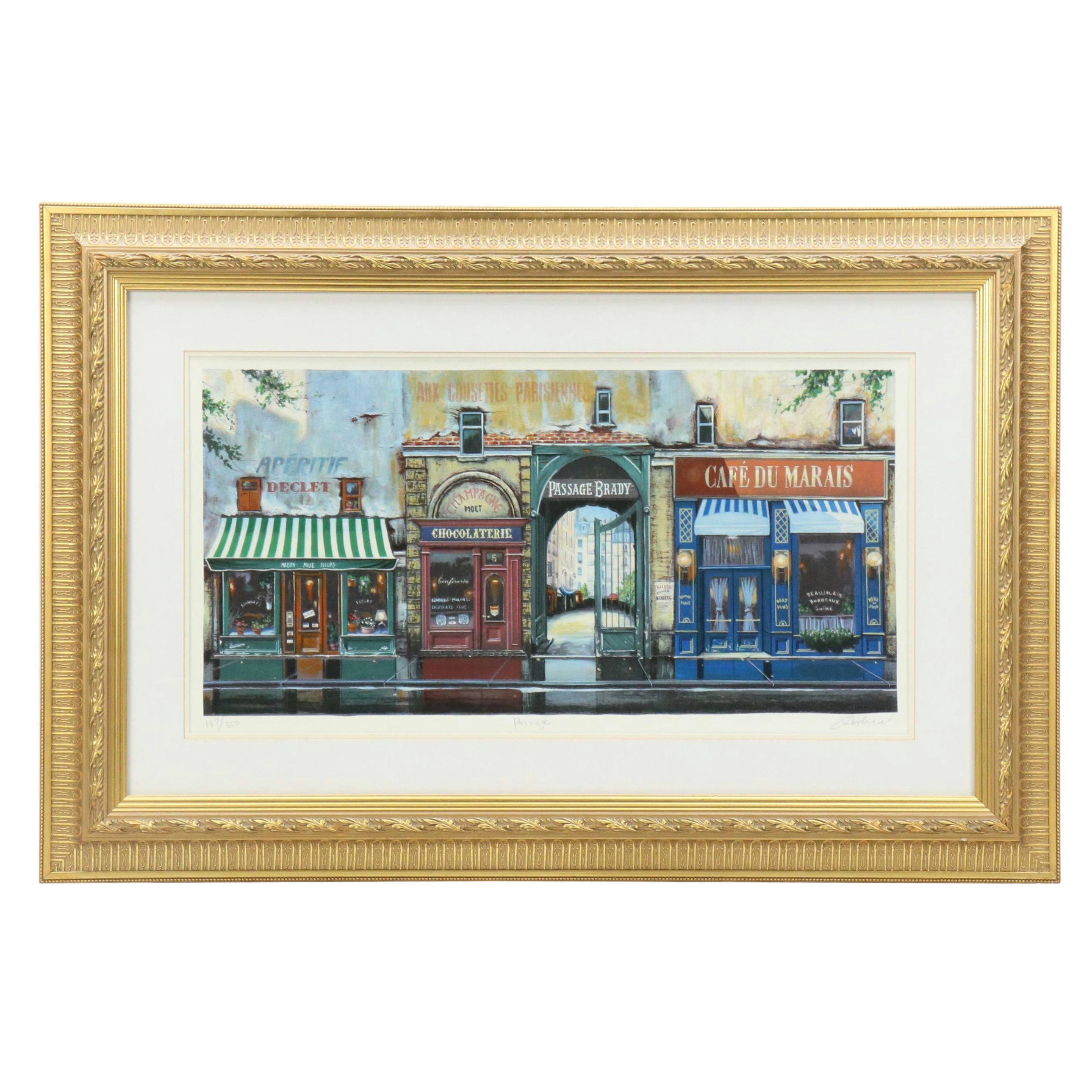Louis Robichaud Parisian Cityscape Giclée "Passage"