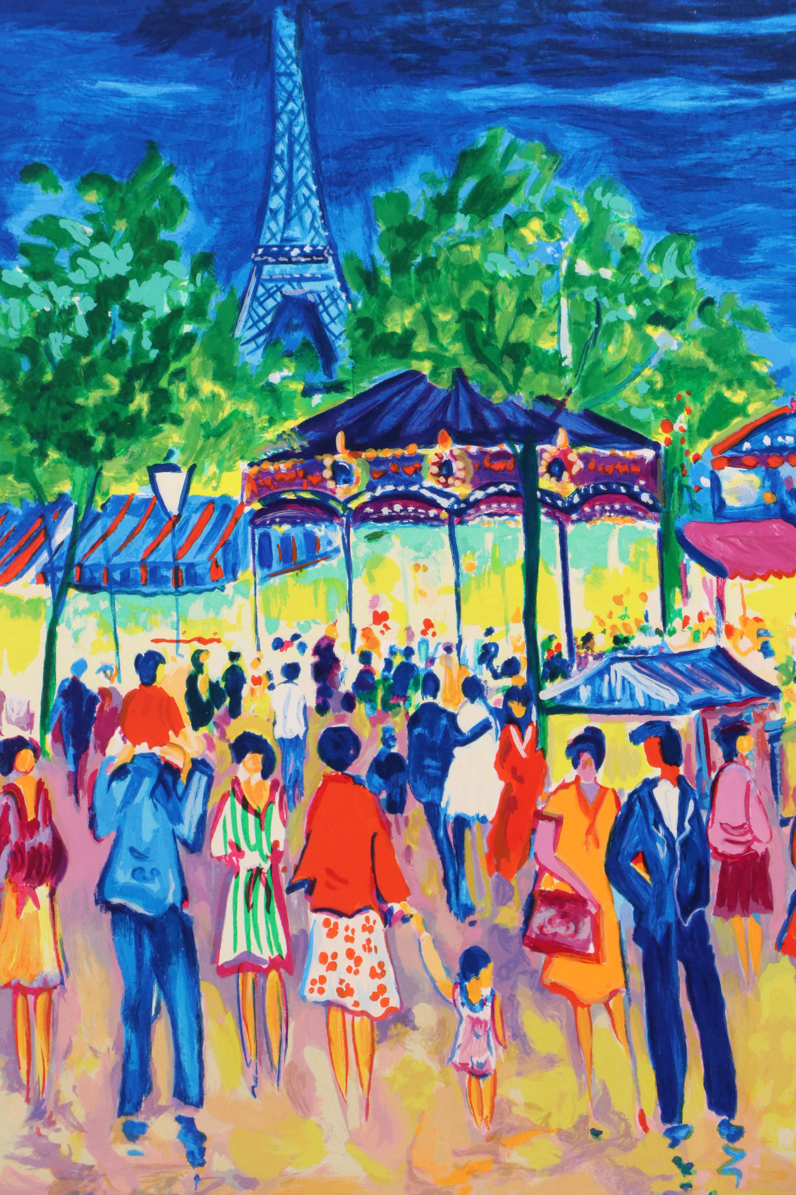 Jean-Claude Picot Serigraph "Fete Foraine a Paris," 1998