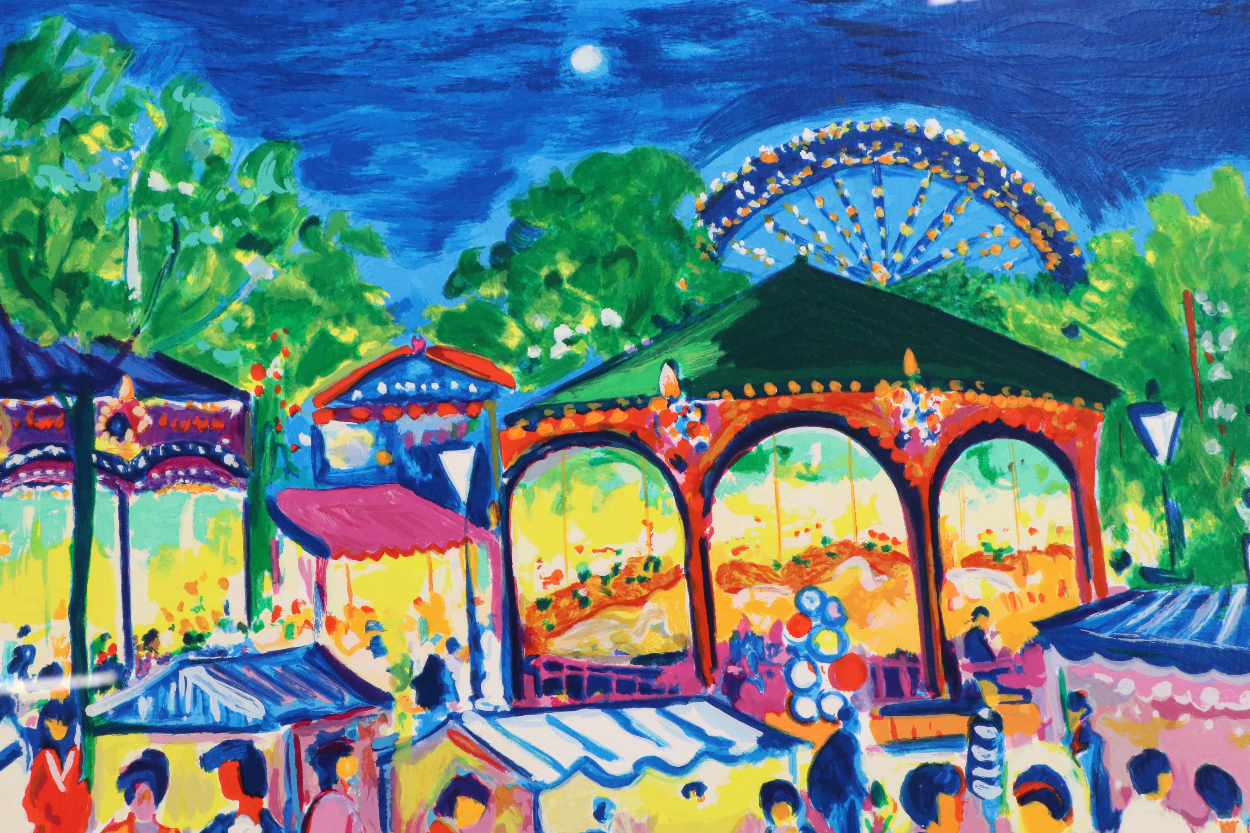 Jean-Claude Picot Serigraph "Fete Foraine a Paris," 1998