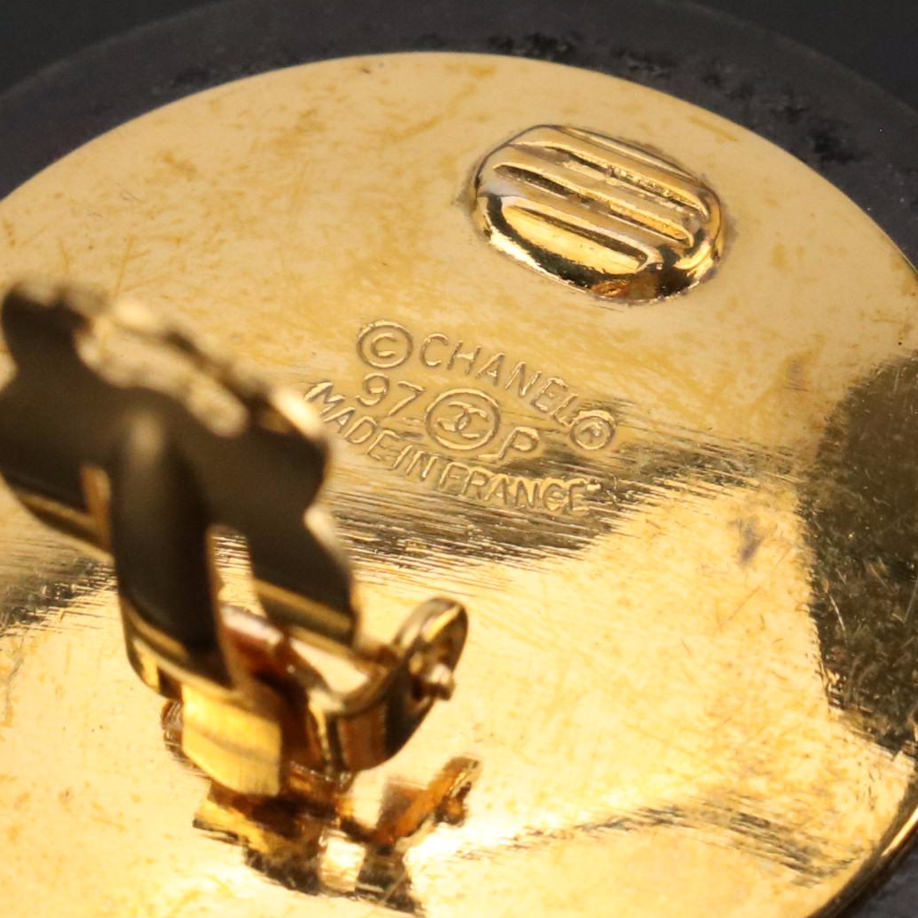 Chanel Spring Collection Logo Round Clip Earrings