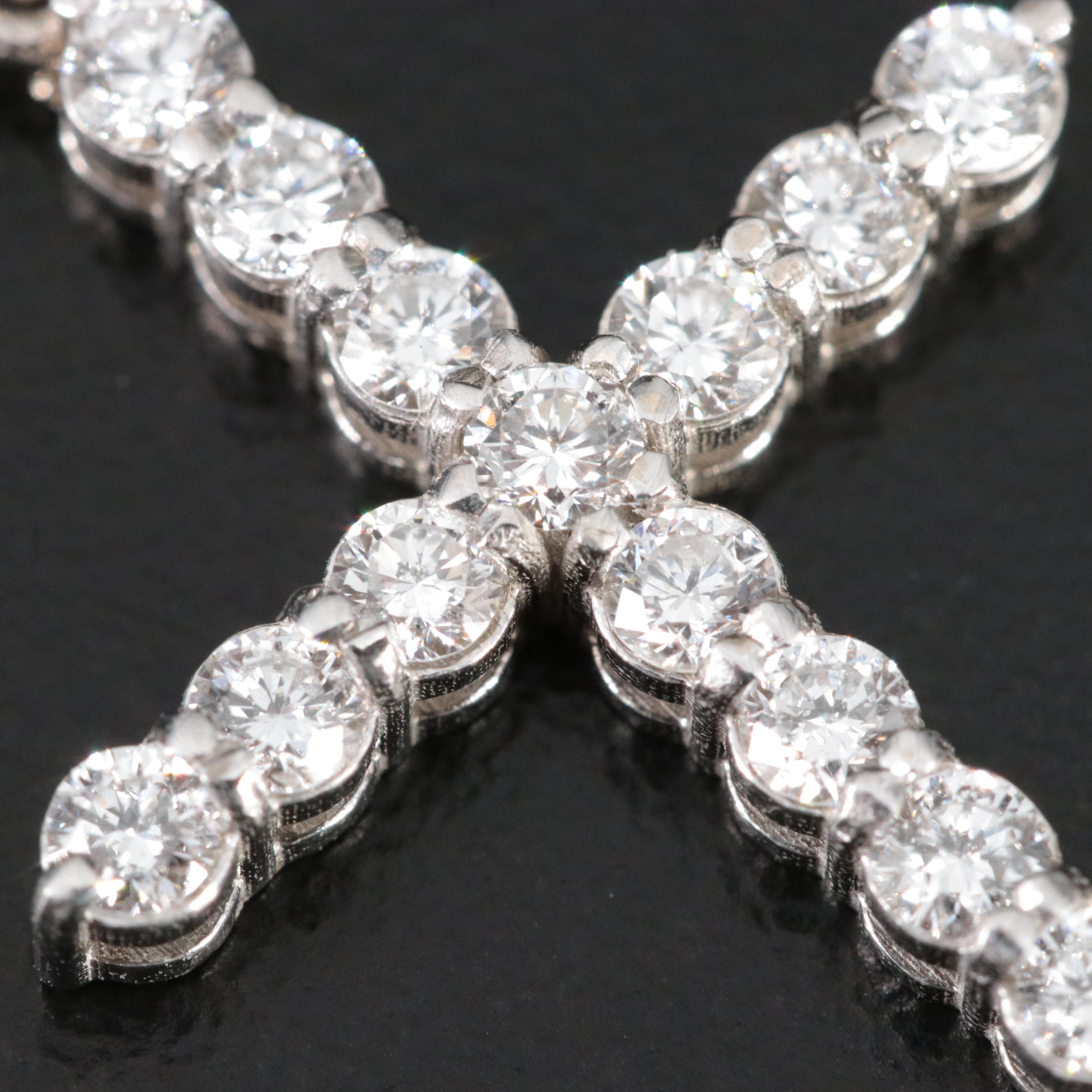 14K 0.67 CTW Lab Grown Diamond Cross Pendant