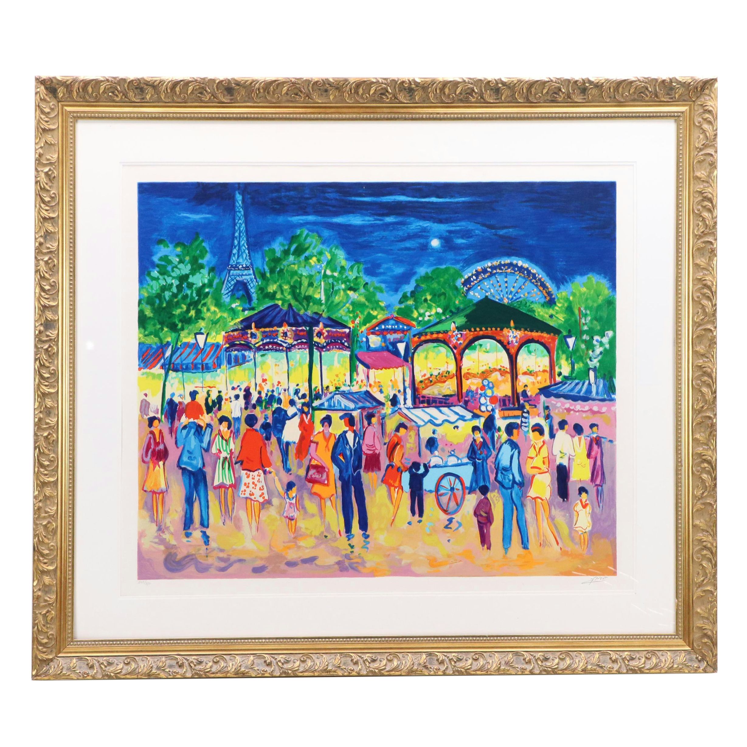 Jean-Claude Picot Serigraph "Fete Foraine a Paris," 1998