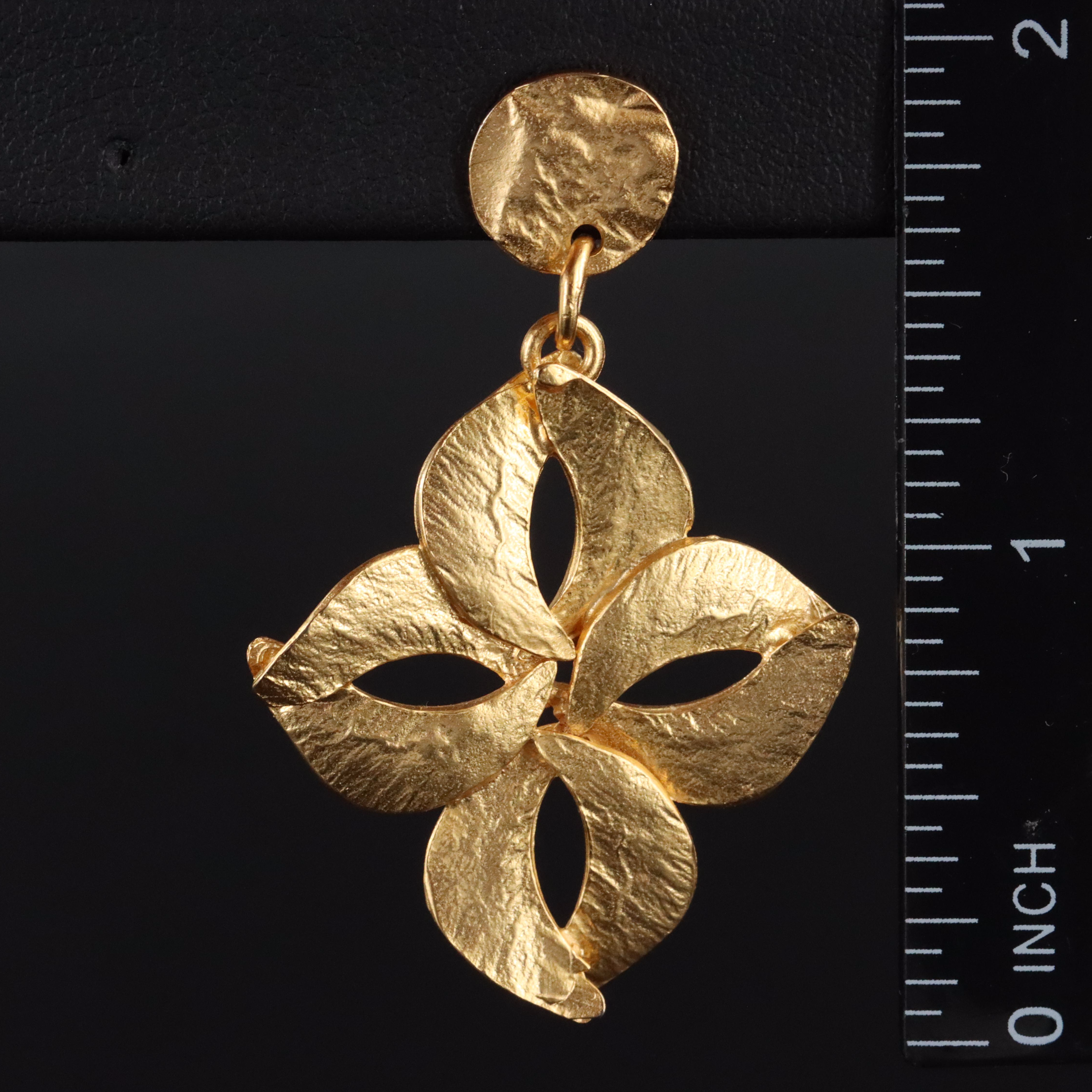 Matte Finish Pendant Earrings