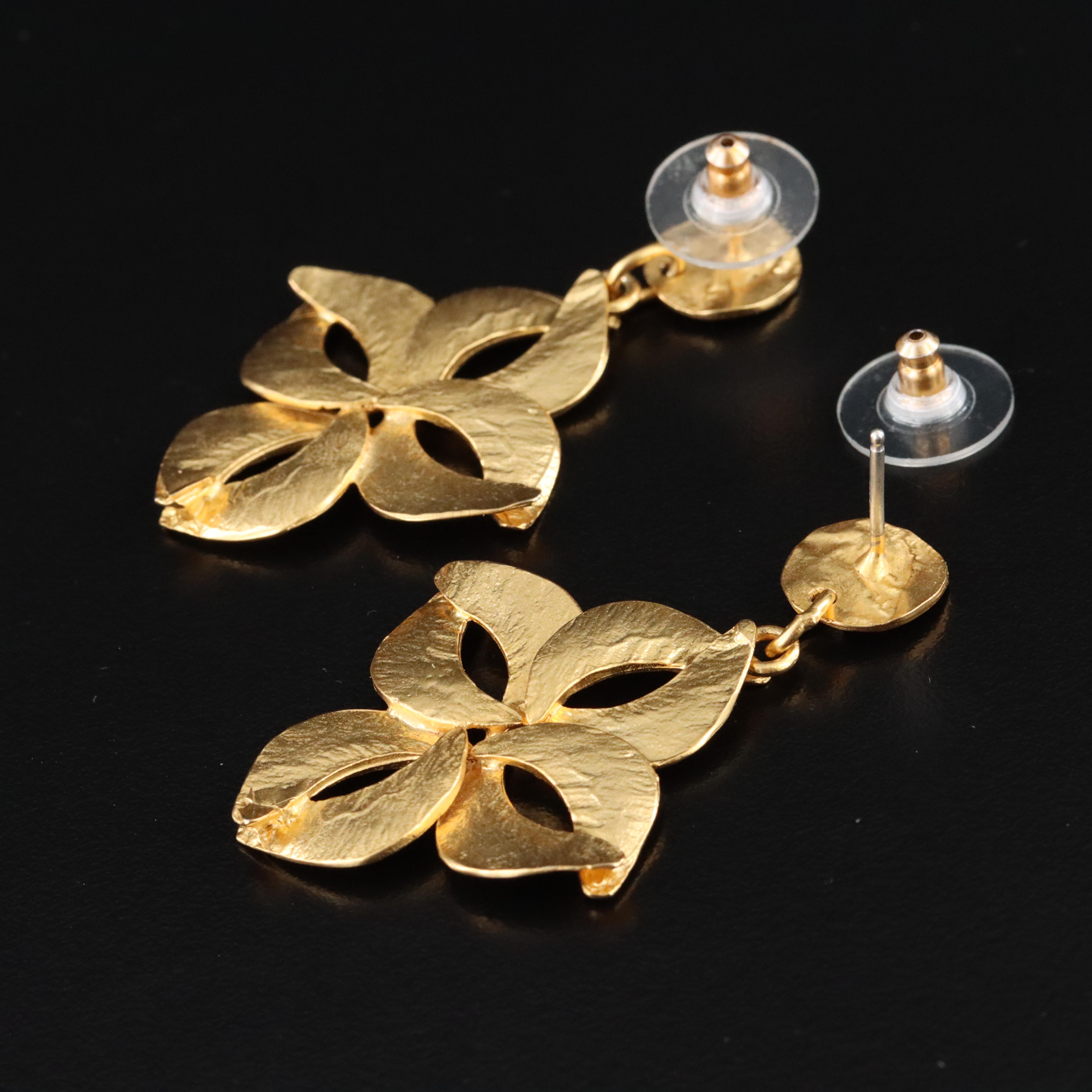 Matte Finish Pendant Earrings