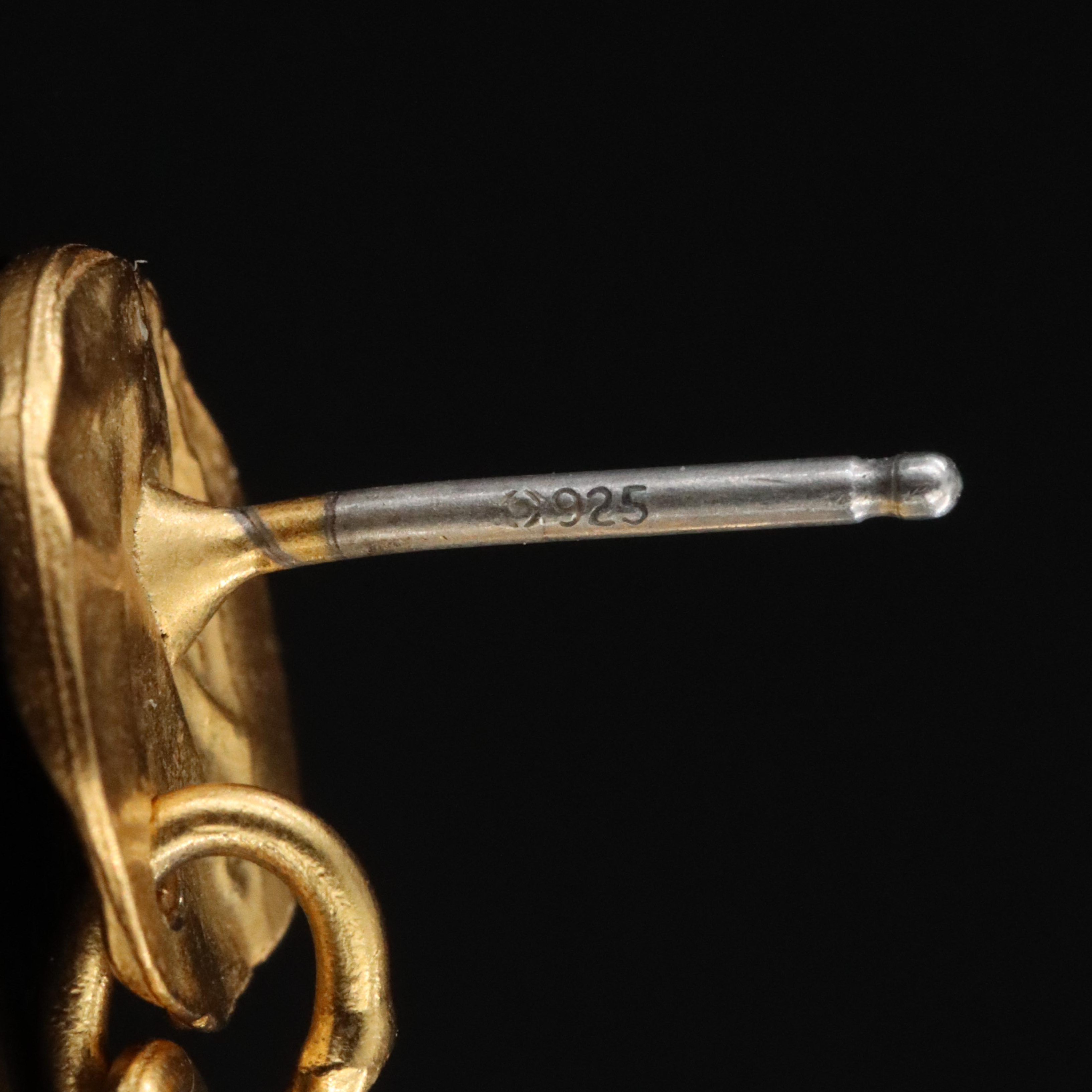 Matte Finish Pendant Earrings