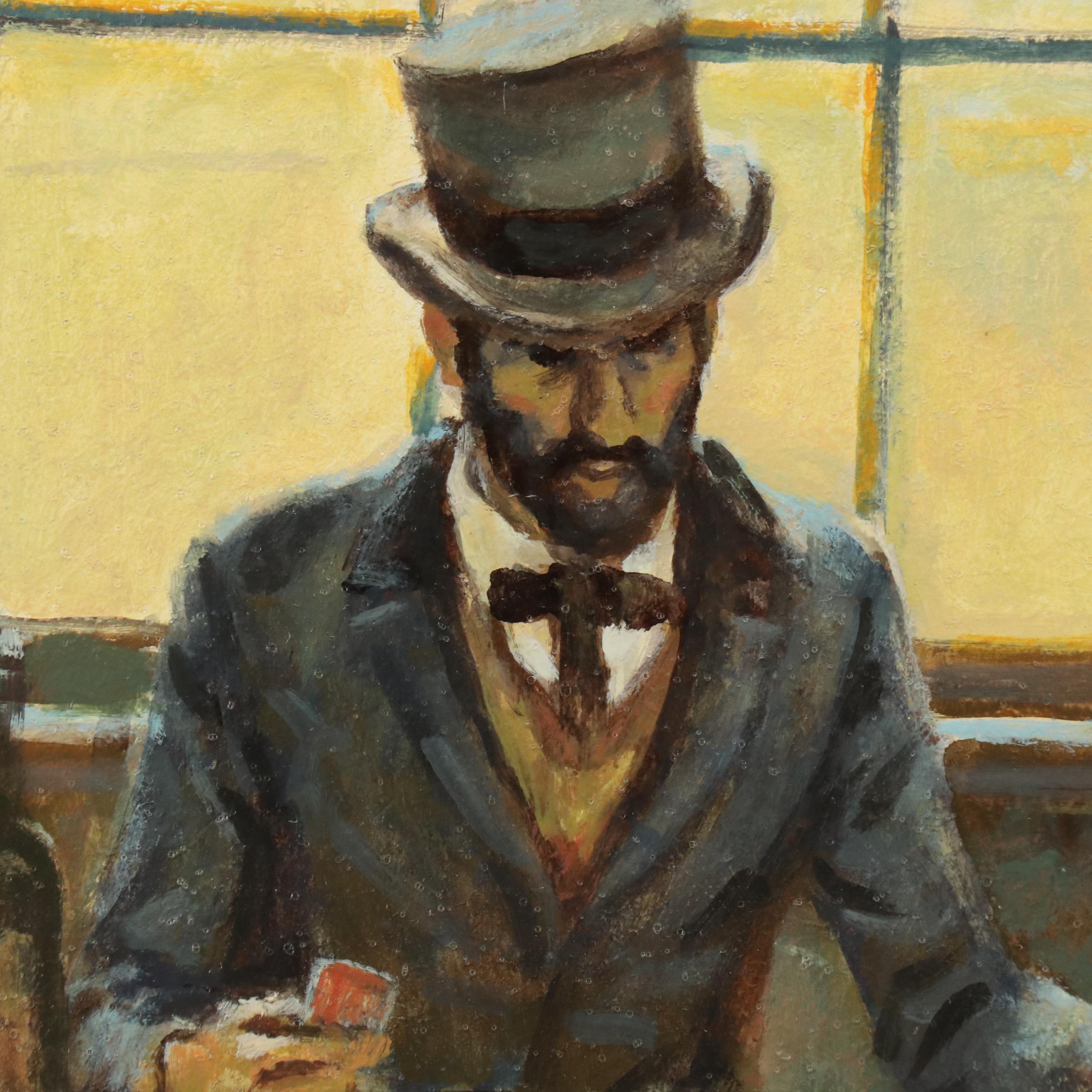 Ronald Crooks Western Oil Painting "Trading Post"