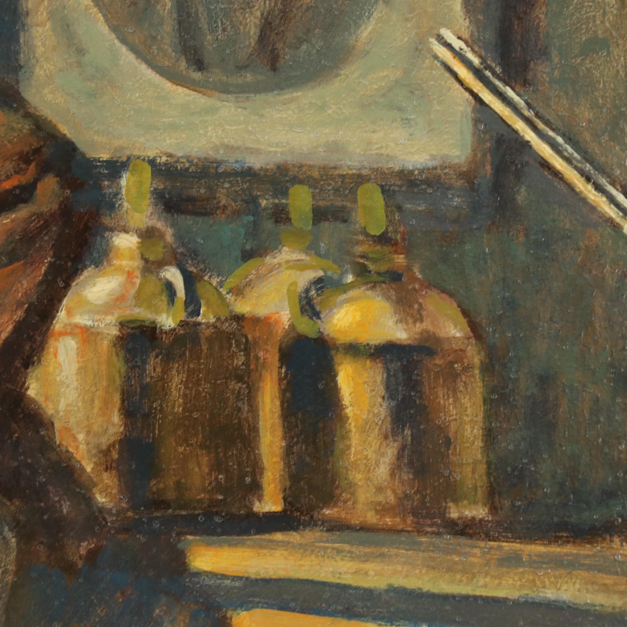 Ronald Crooks Western Oil Painting "Trading Post"