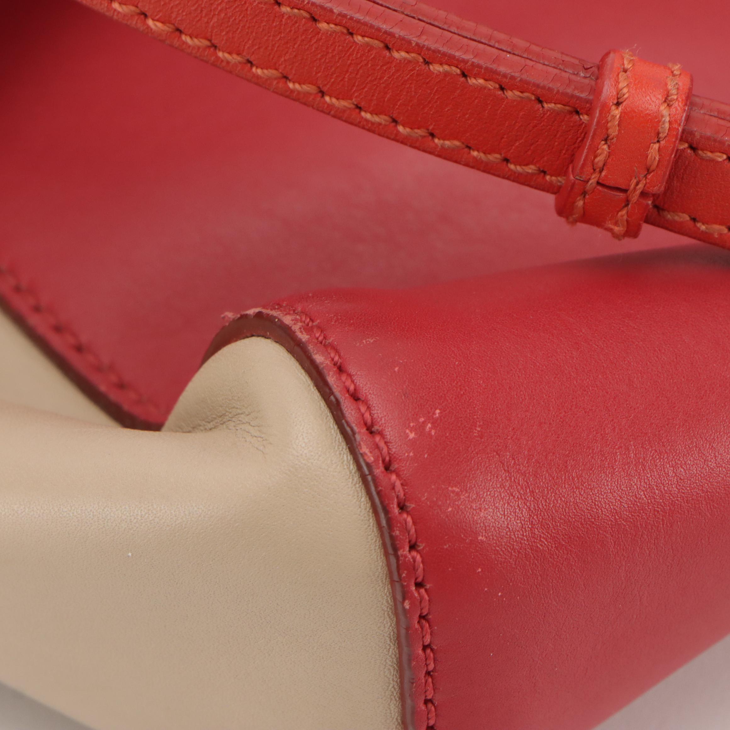 Salvatore Ferragamo Gancini Flap Shoulder Bag in Tri-Color Calfskin Leather