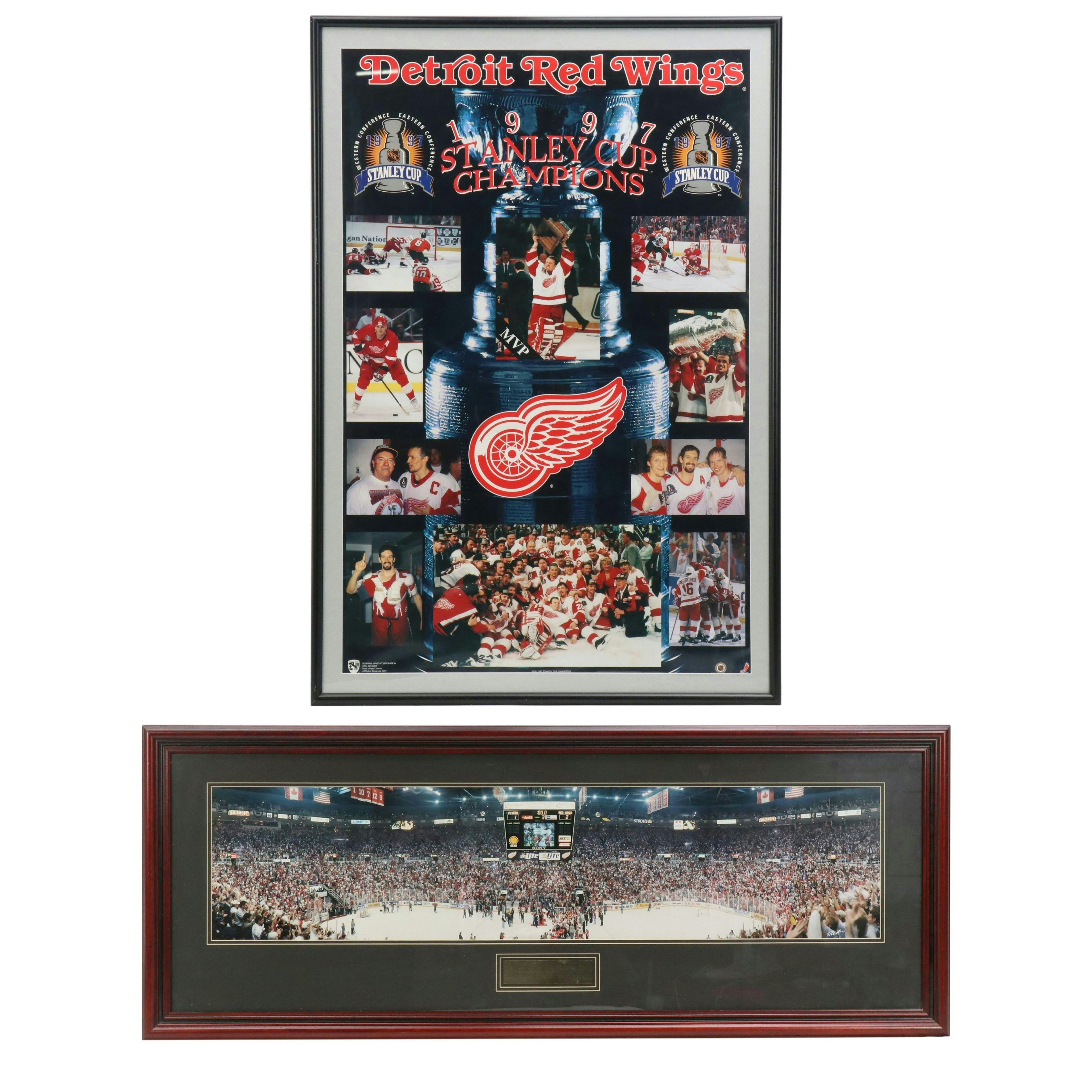 Detroit Red Wings 1997 Stanley Cup Champions Poster and Group Photo