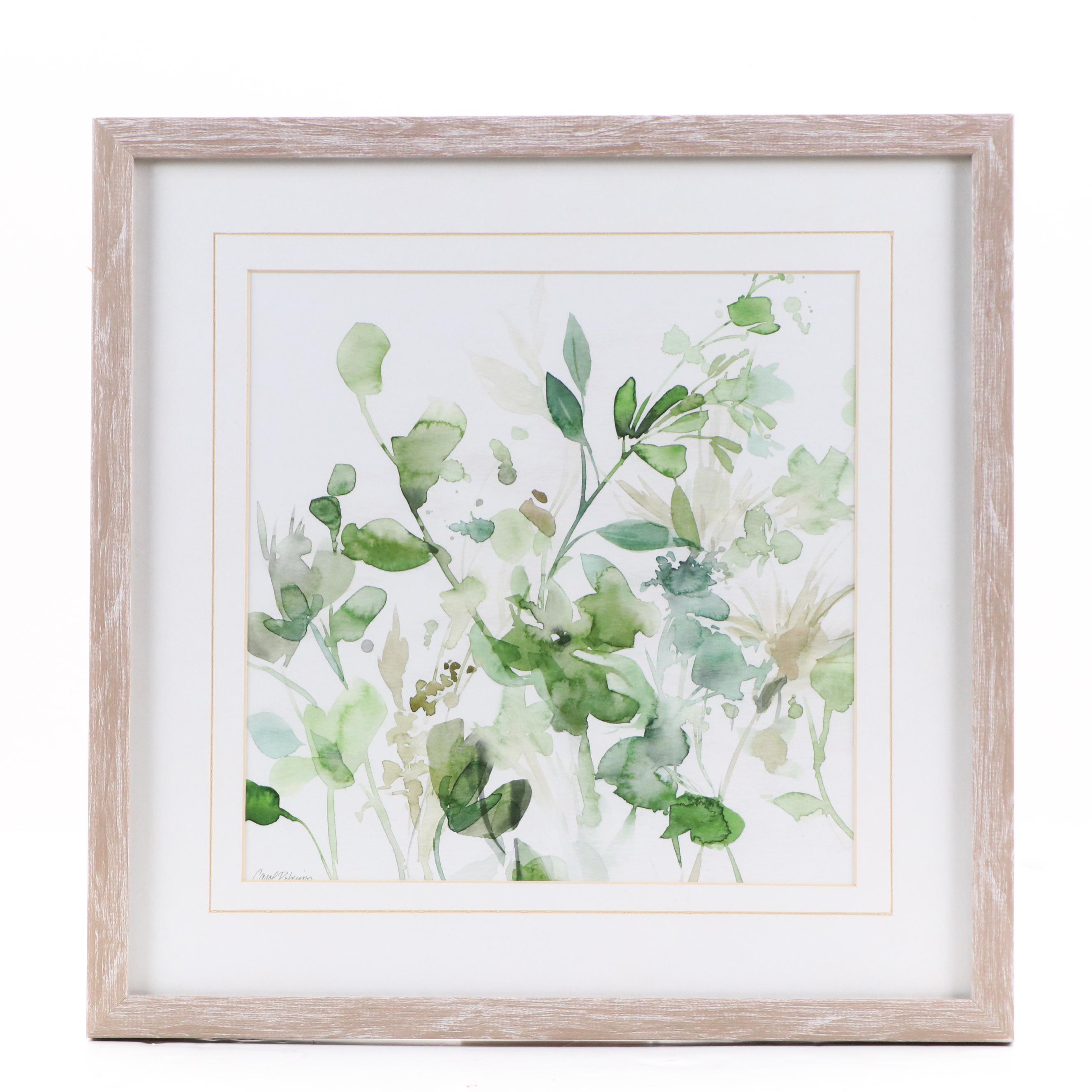 After Carol Robinson Offset Lithographs "Sage Garden I" and "Sage Garden II"