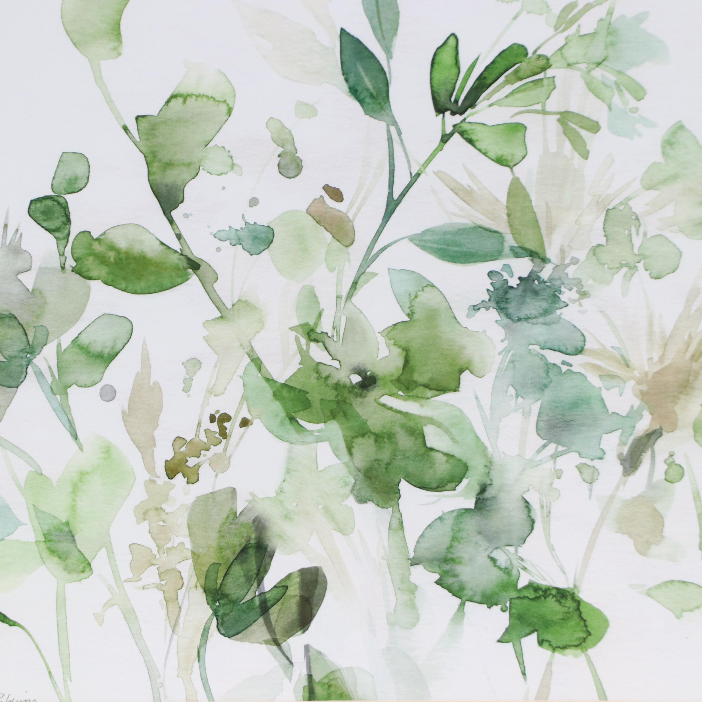 After Carol Robinson Offset Lithographs "Sage Garden I" and "Sage Garden II"