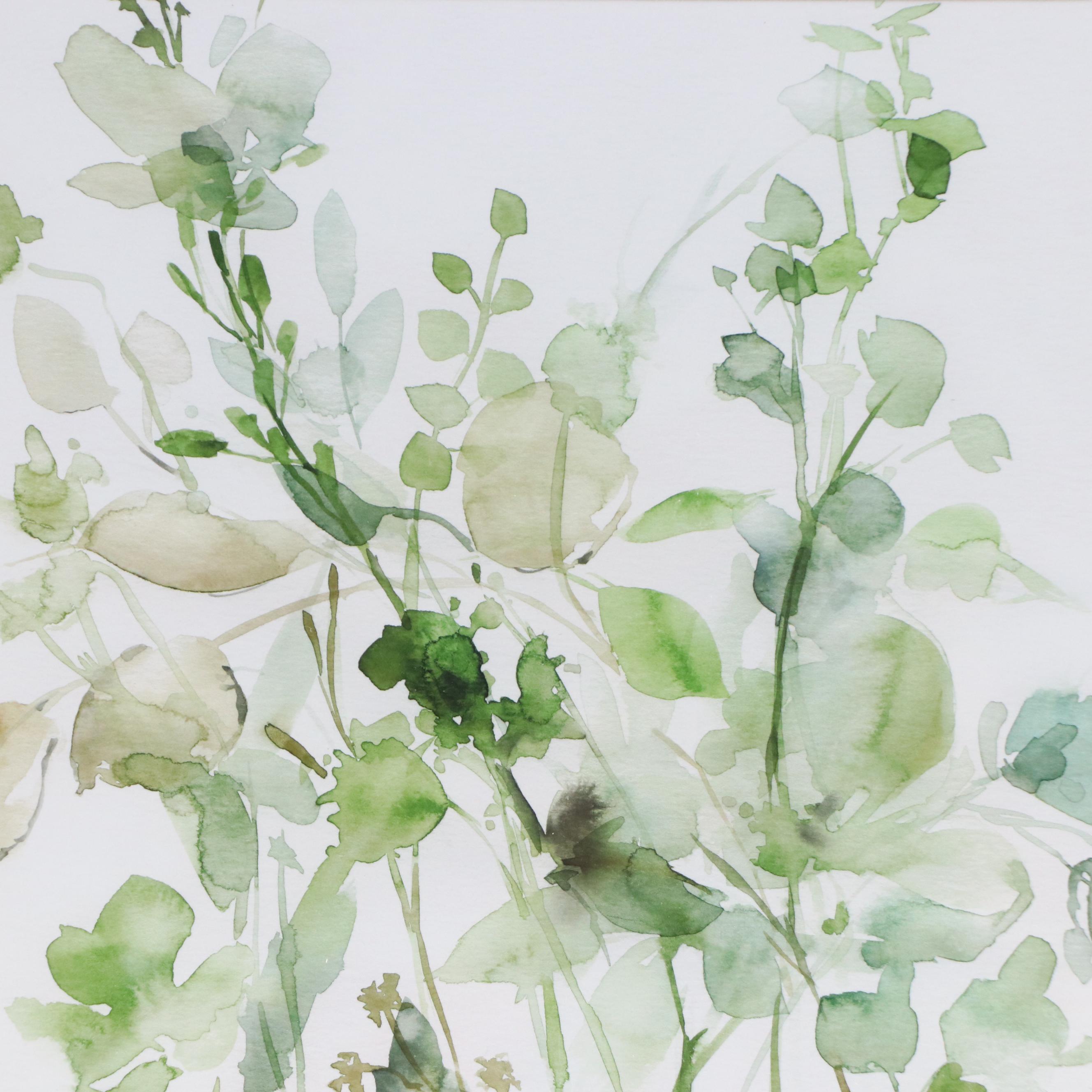 After Carol Robinson Offset Lithographs "Sage Garden I" and "Sage Garden II"