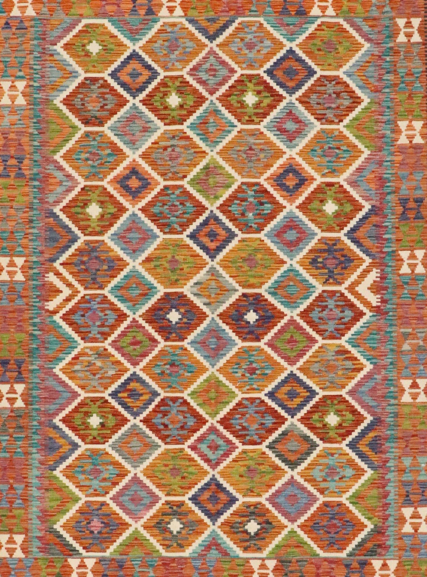 5'8 x 8'1 Handwoven Pakistani Kilim Area Rug