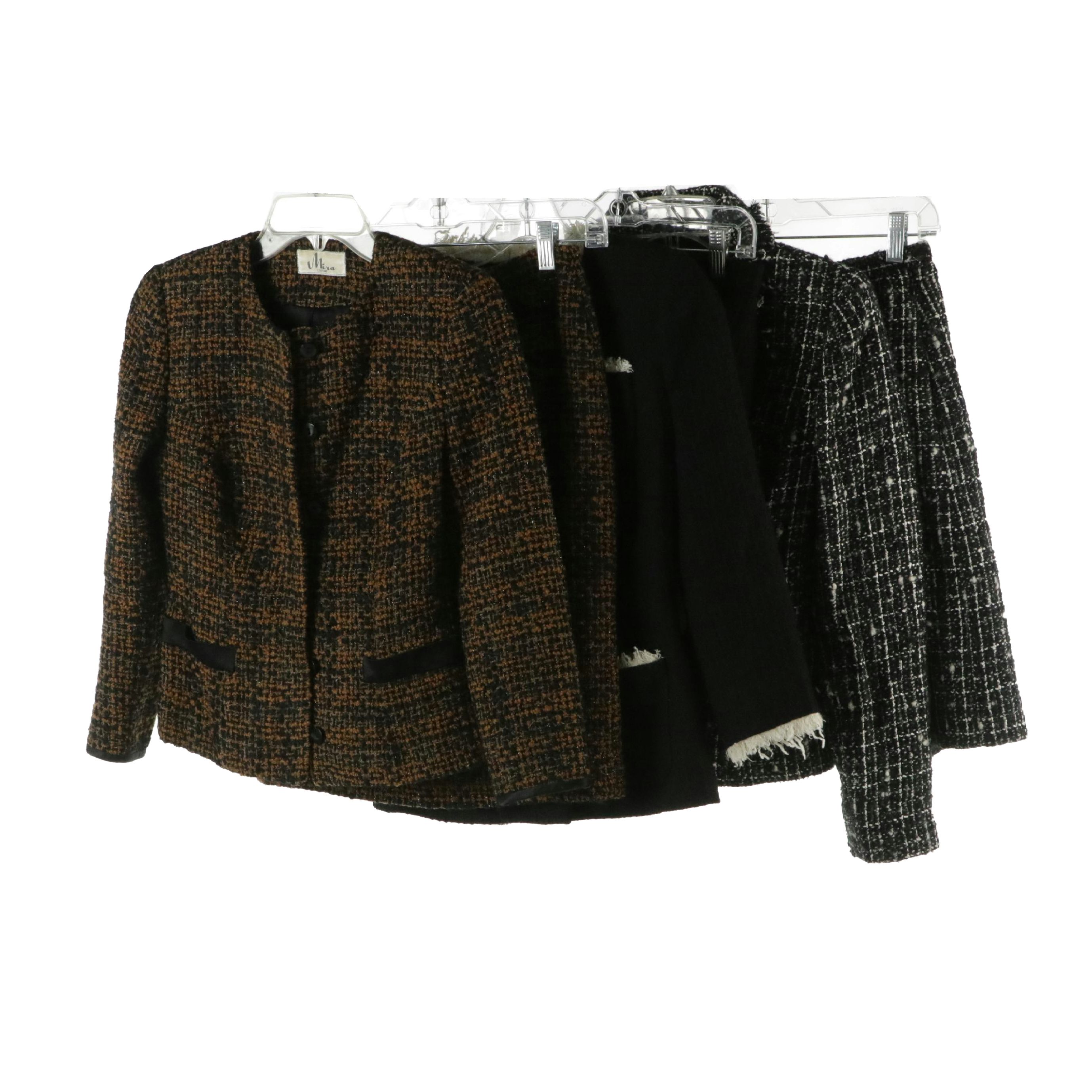 Mira Couture Bouclé Tweed Skirt Suits