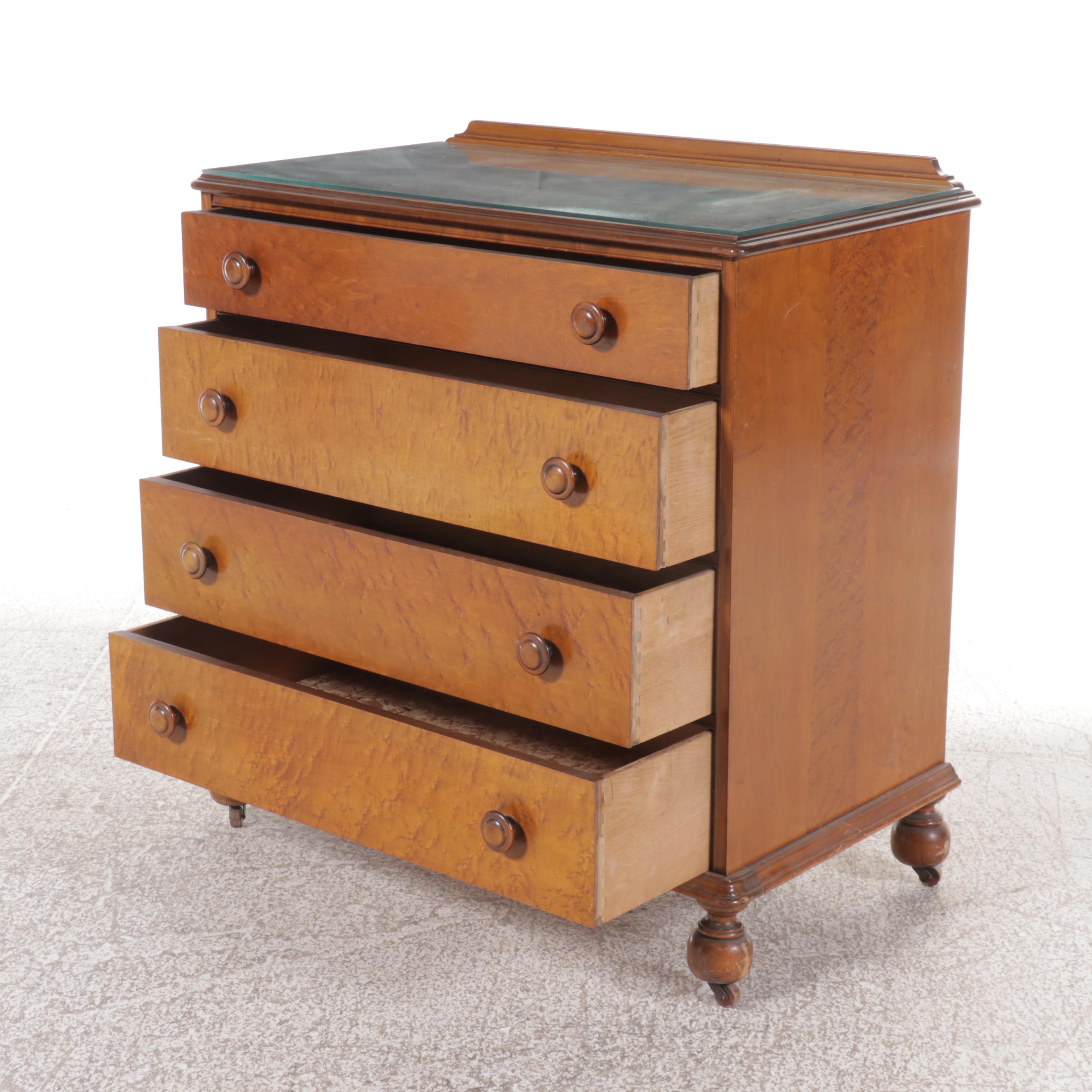 Robert Mitchell Furniture Co. Birdseye Maple Chest of Drawers