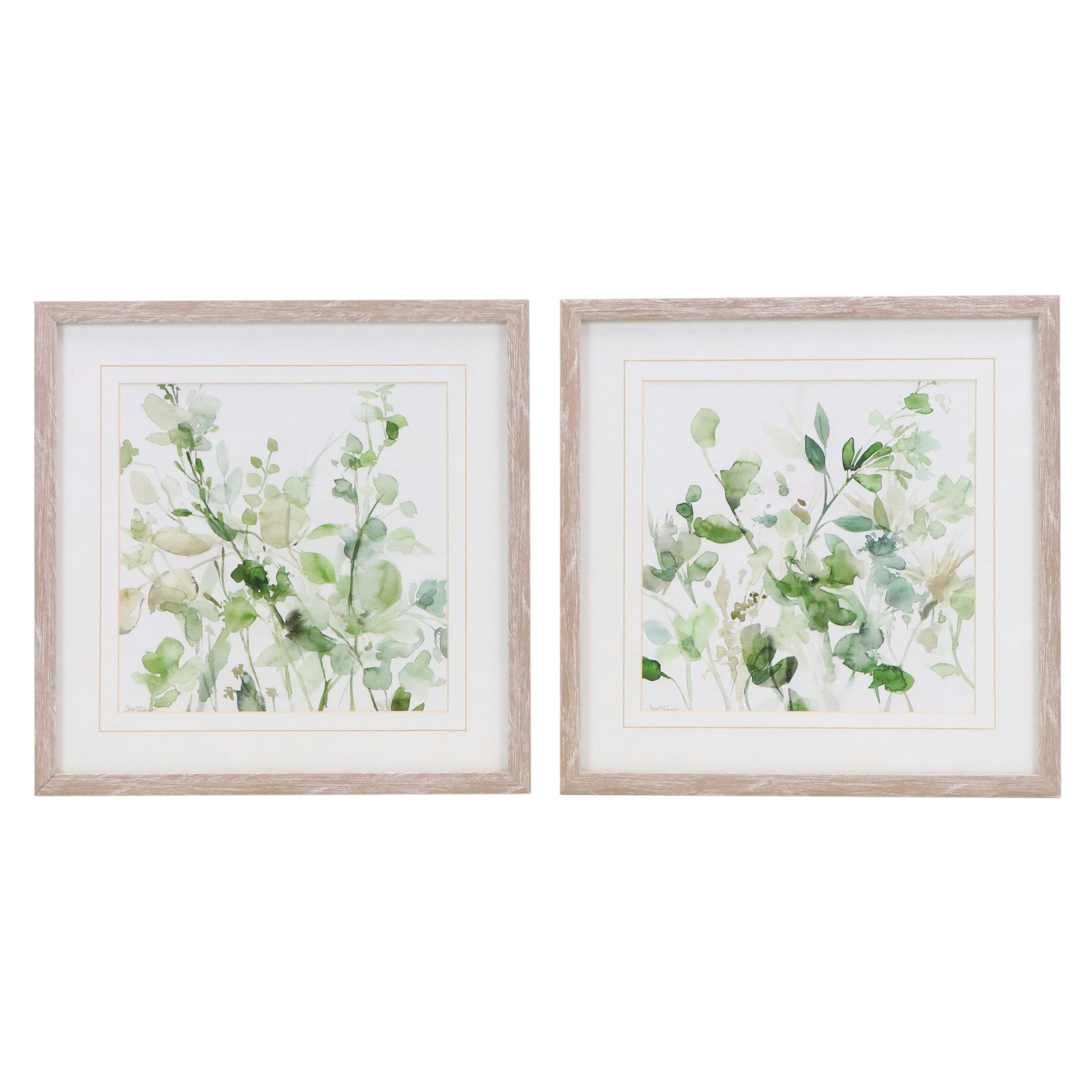 After Carol Robinson Offset Lithographs "Sage Garden I" and "Sage Garden II"