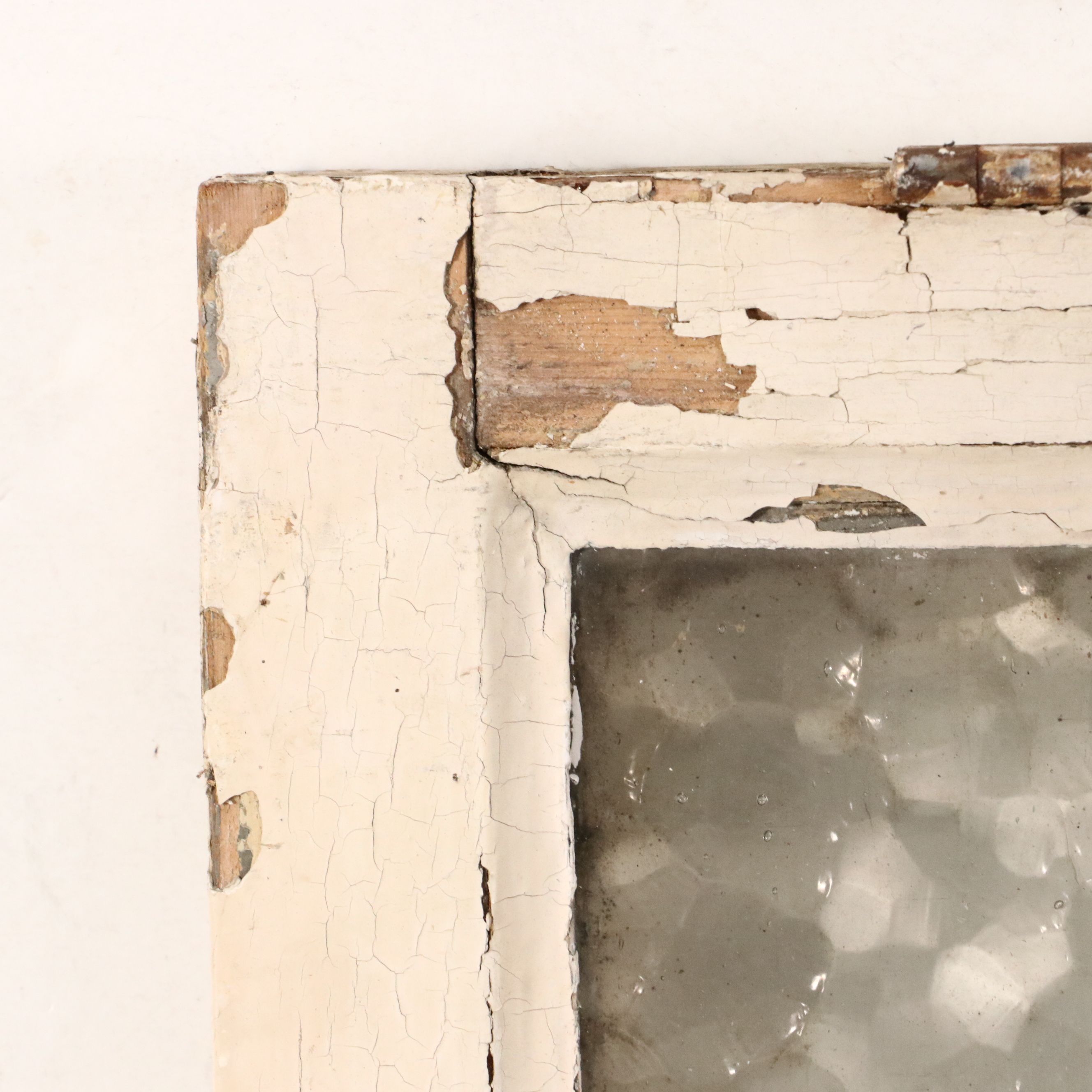 English Style Green and Red Stained Lead Glass Window Panel