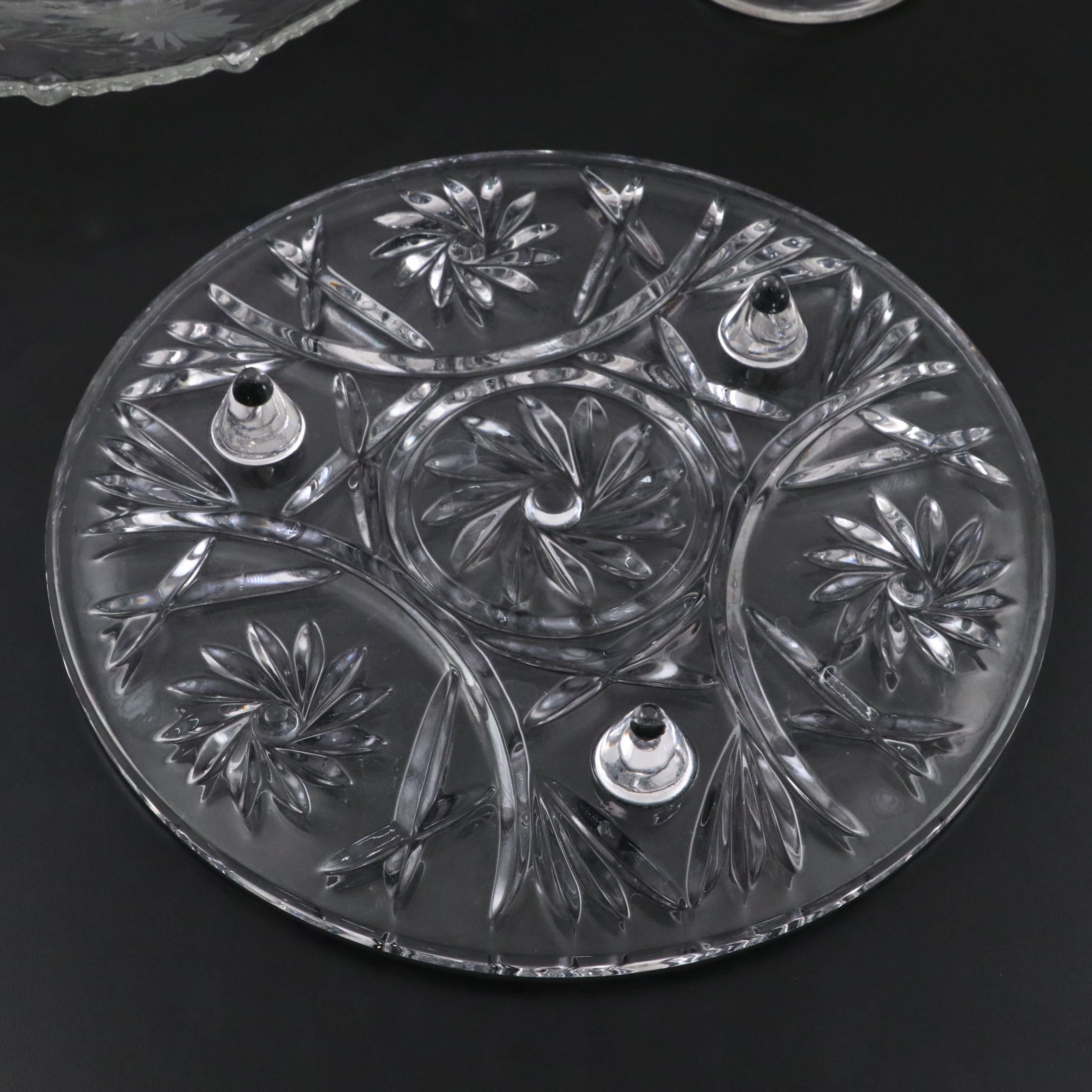Glass Cake Stands and Glass Sandwich Tray