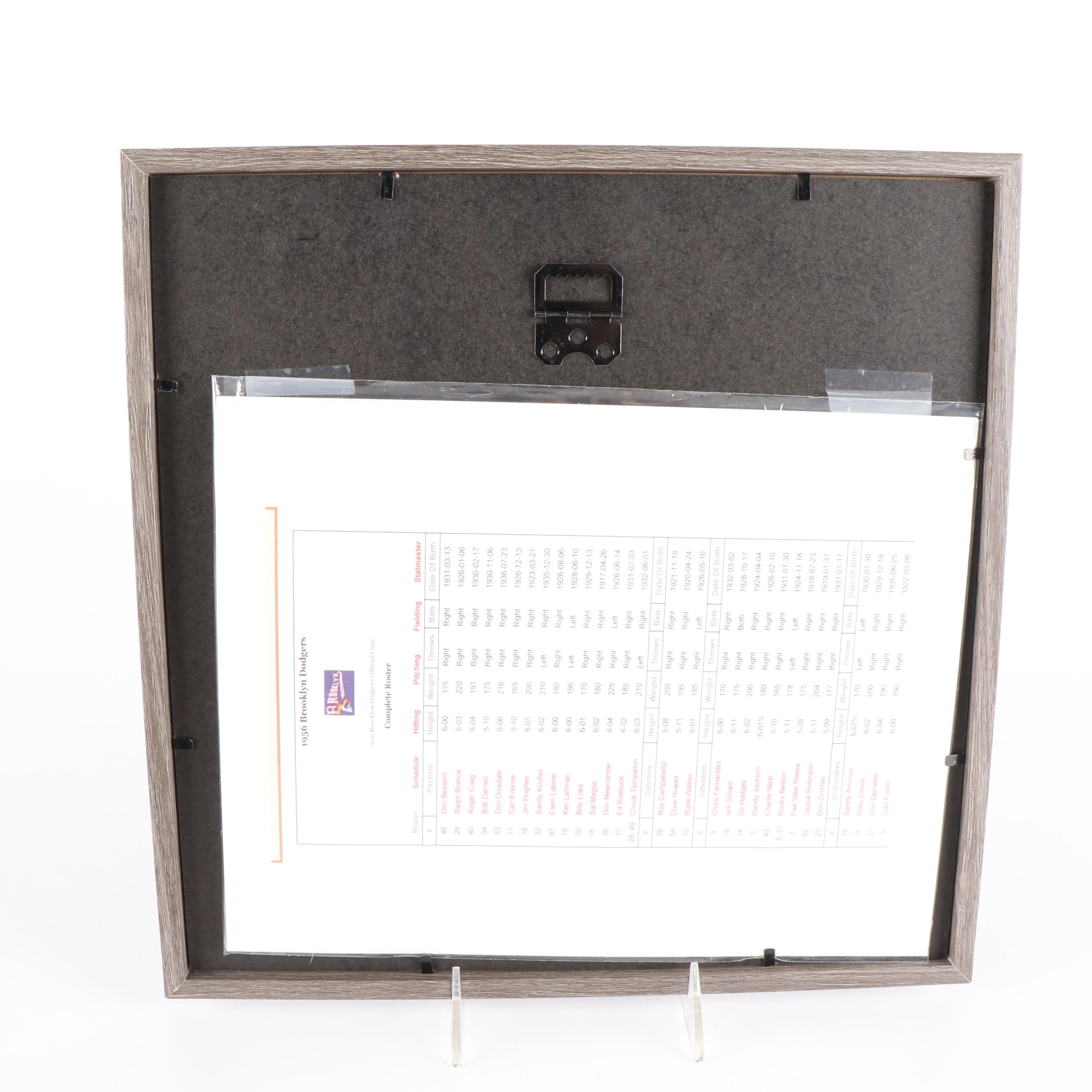 Three Framed Jackie Robinson/Brooklyn Dodgers Items and More