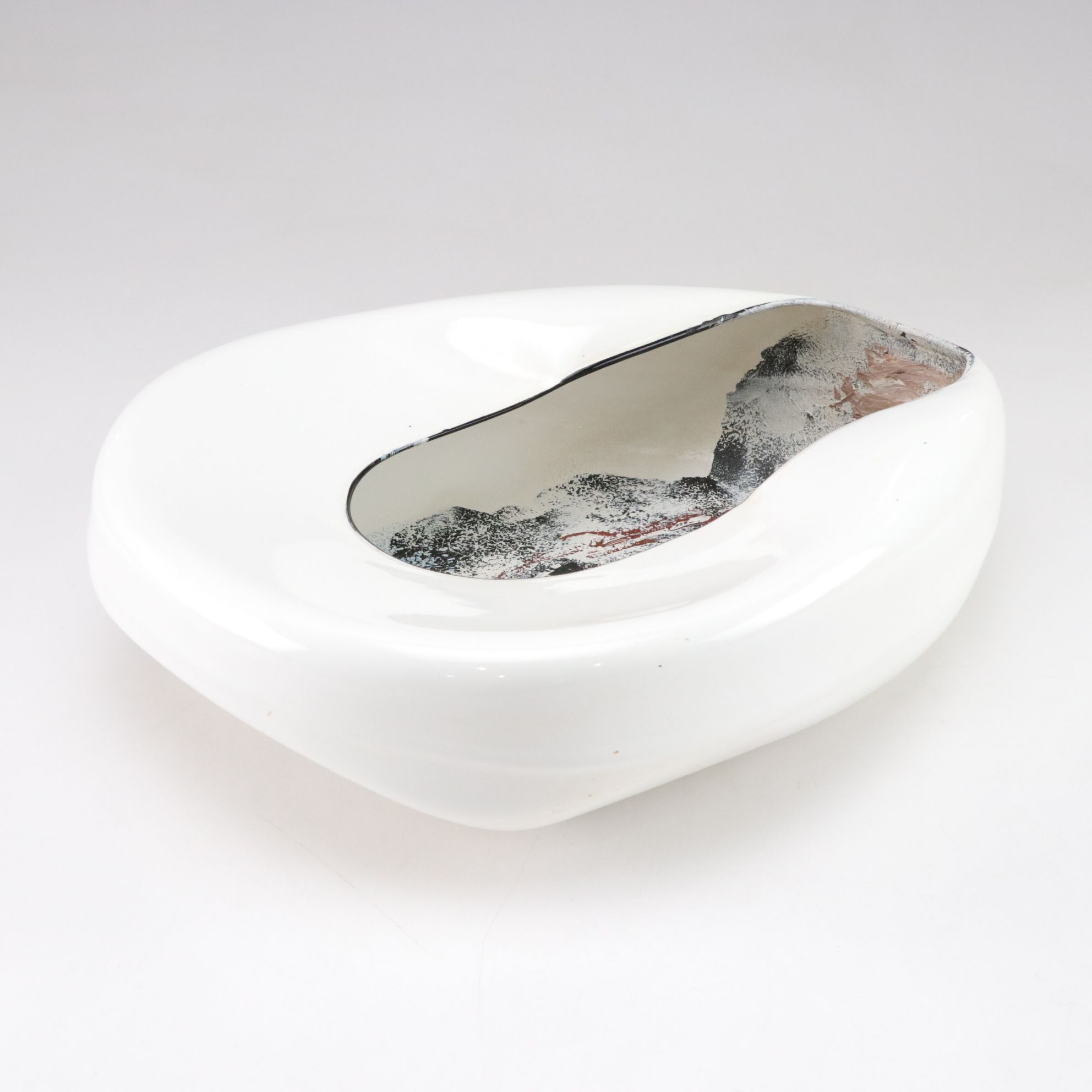 Folk Art Painted Bedpan of Outhouse