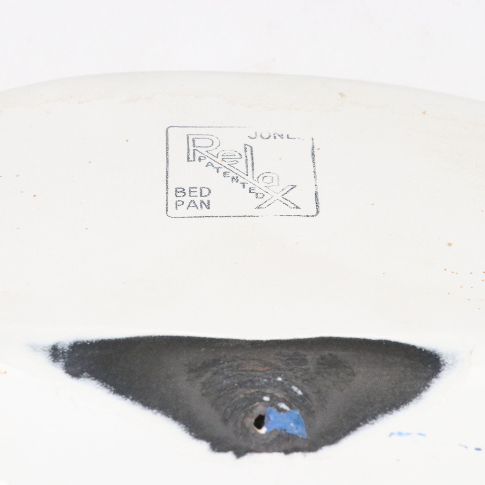 Folk Art Painted Bedpan of Outhouse