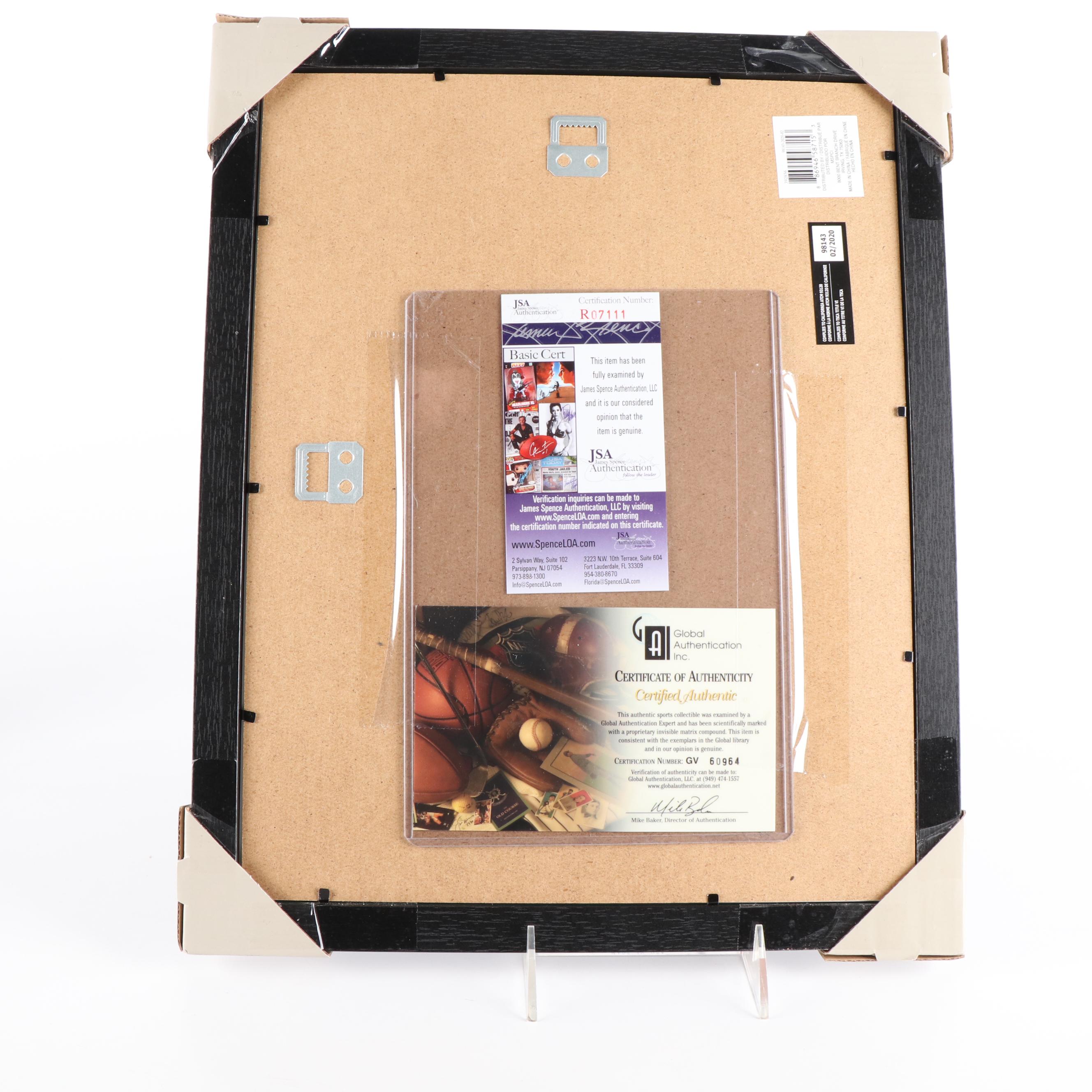 Hall of Famers Stan Musial and Eddie Mathews Signed Framed Photos