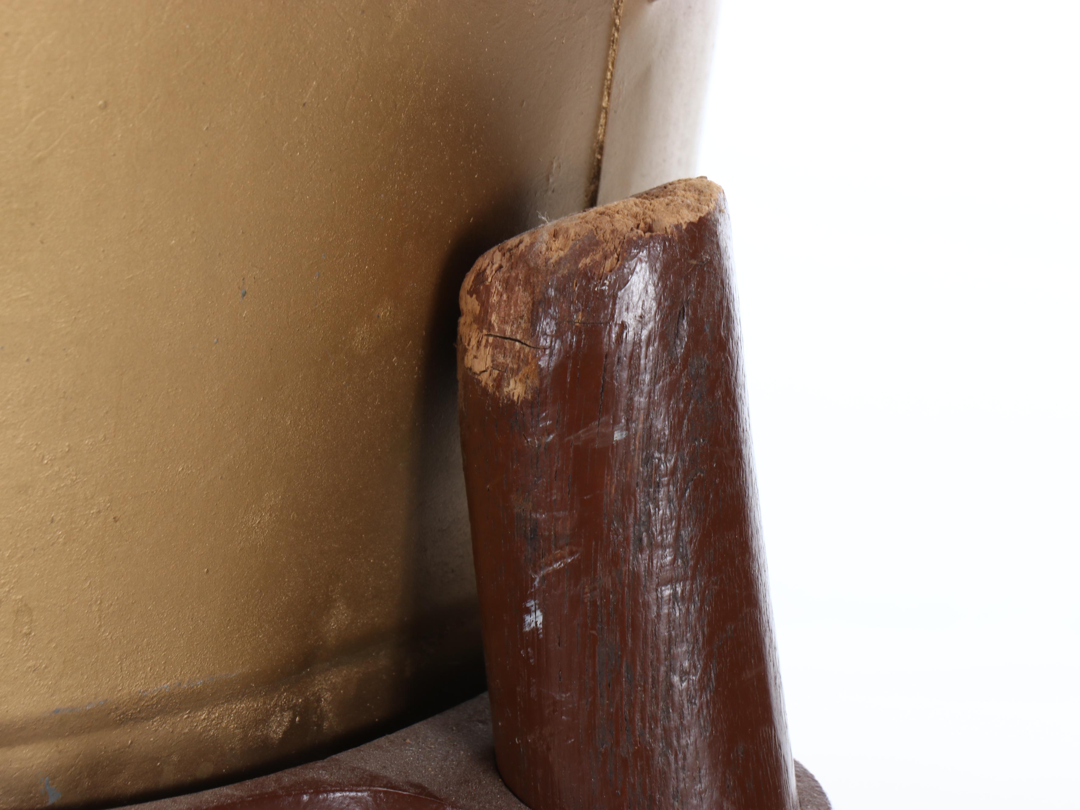 Galvanized Metal Tub and Paint-Decorated Fruit Juicer, Antique