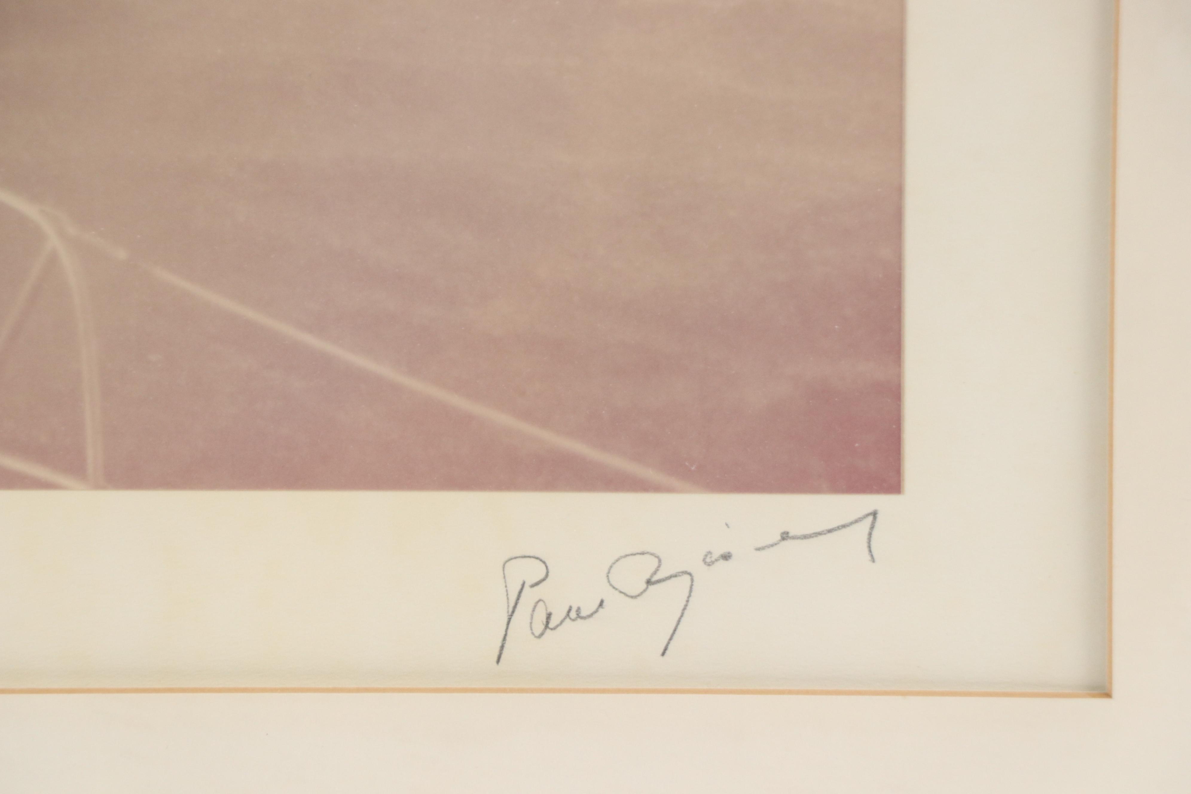 Signed Photograph of Angelique on Misty Hudson River, 20th C.