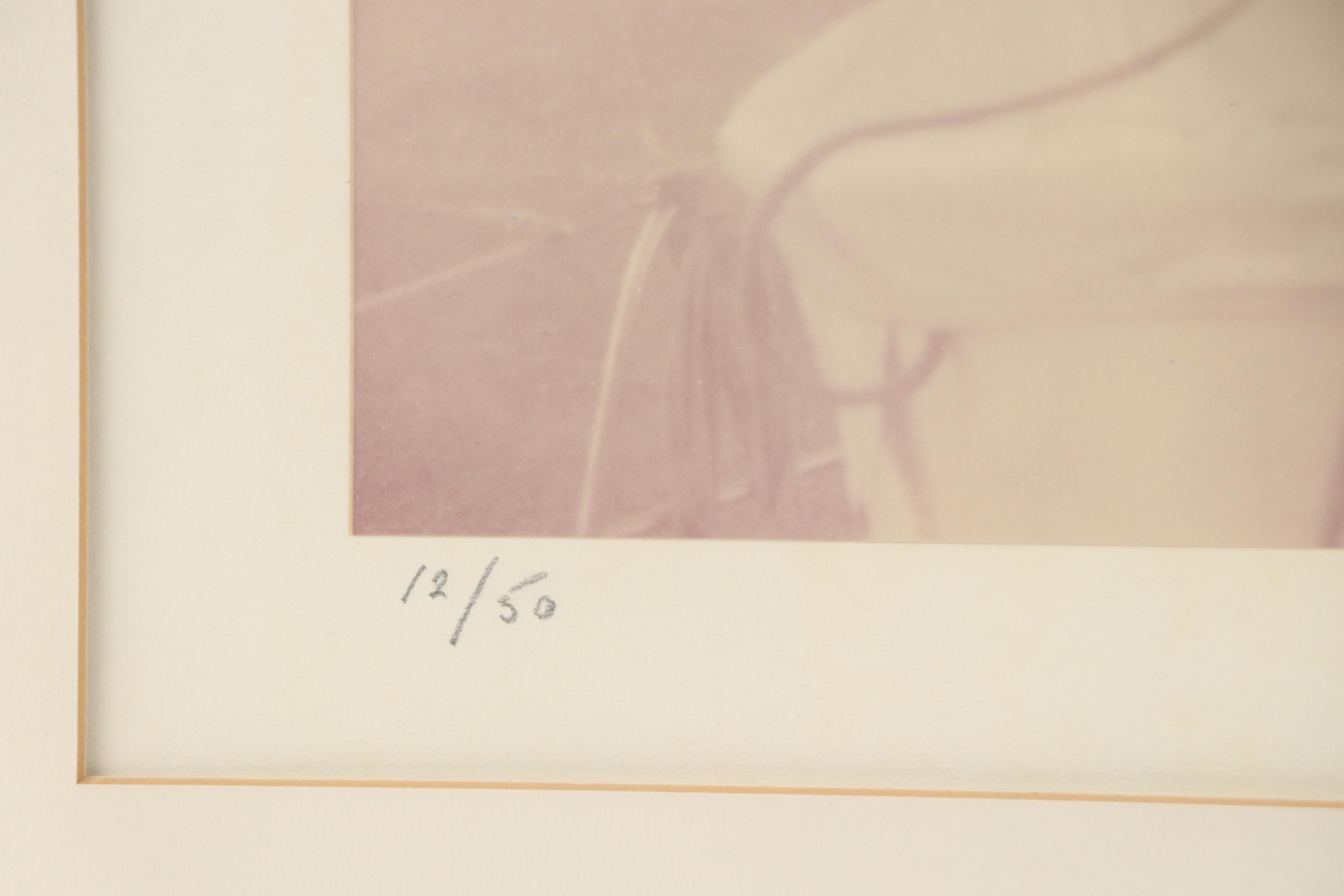 Signed Photograph of Angelique on Misty Hudson River, 20th C.