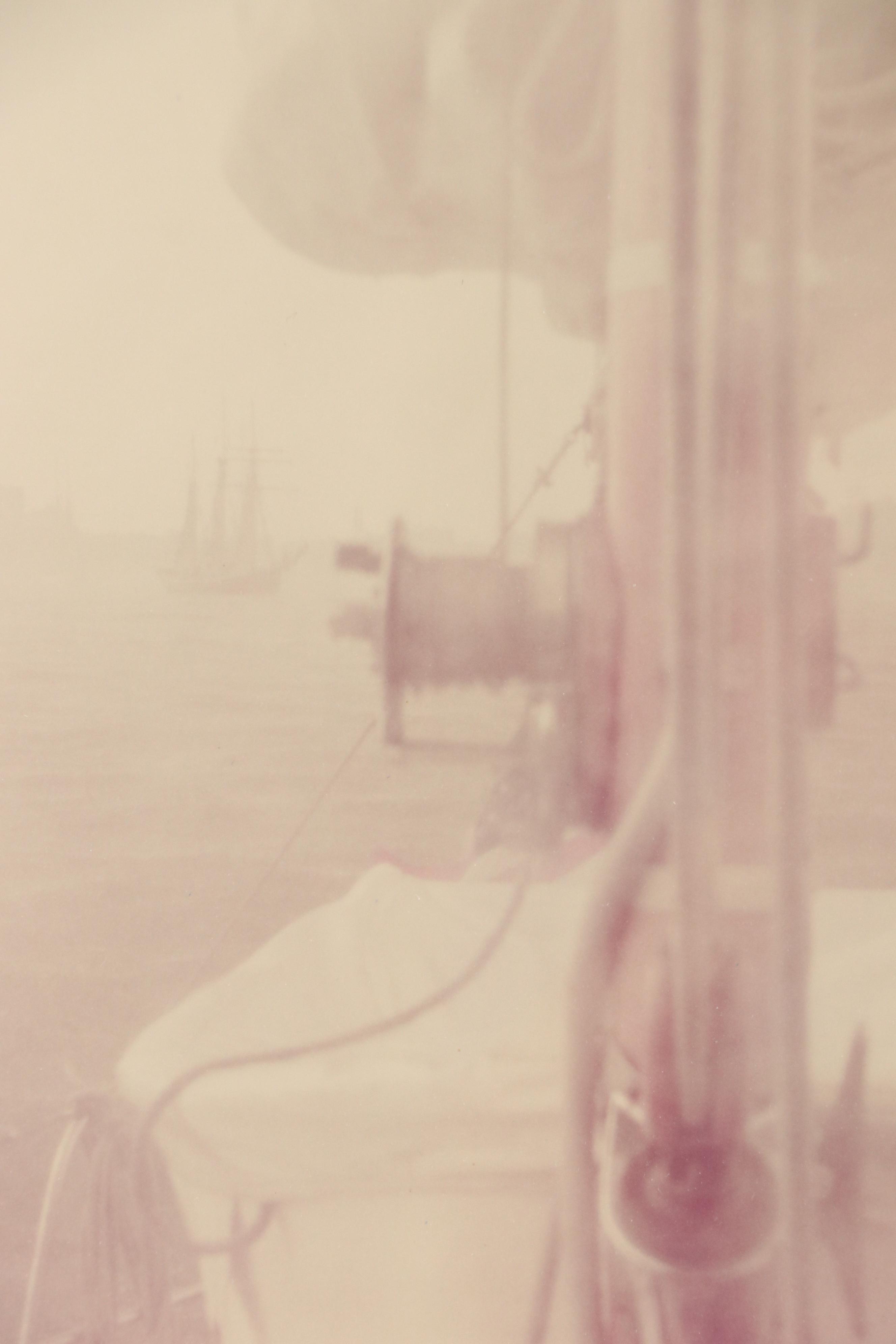 Signed Photograph of Angelique on Misty Hudson River, 20th C.