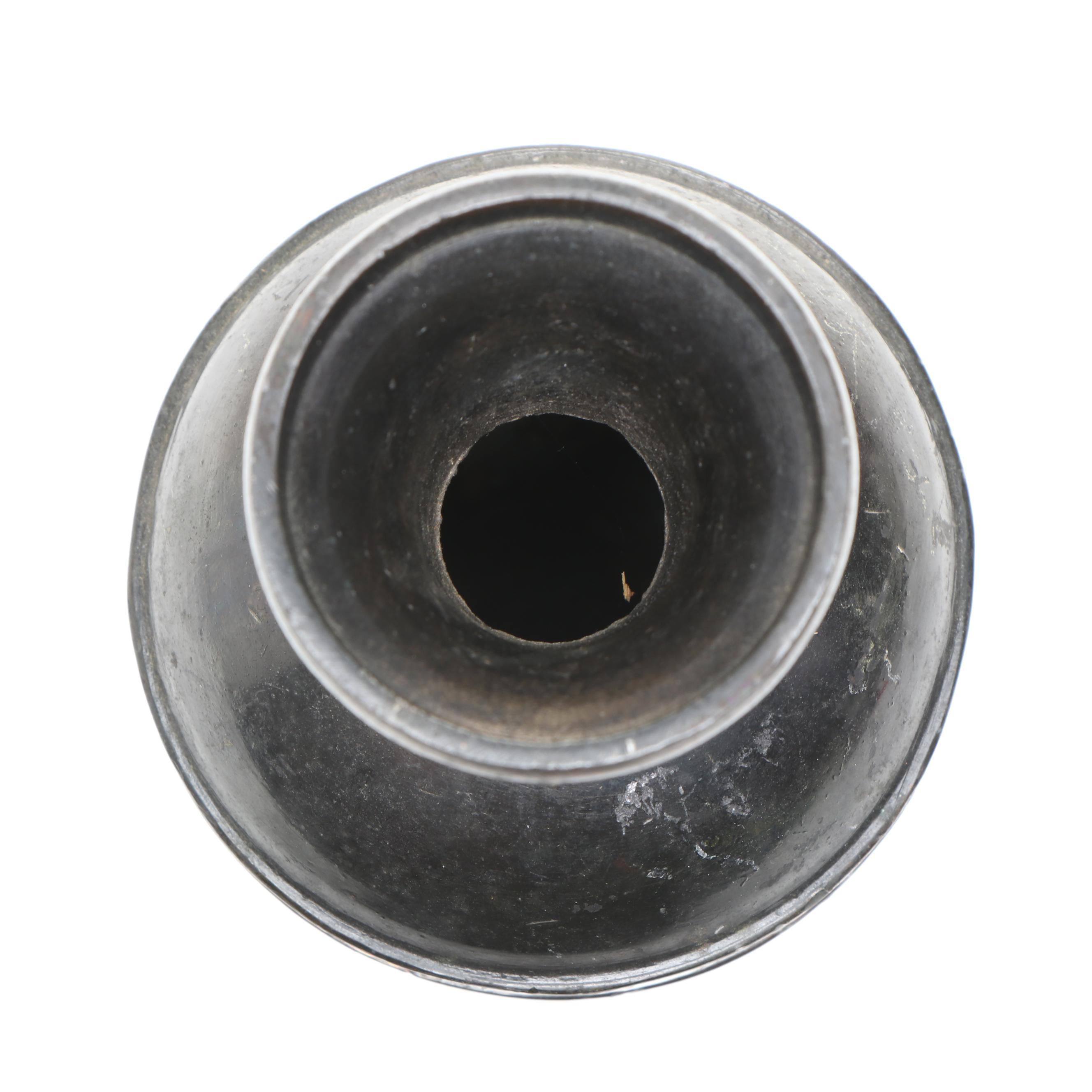 Egyptian Revival Style Black Finish Brass Vase