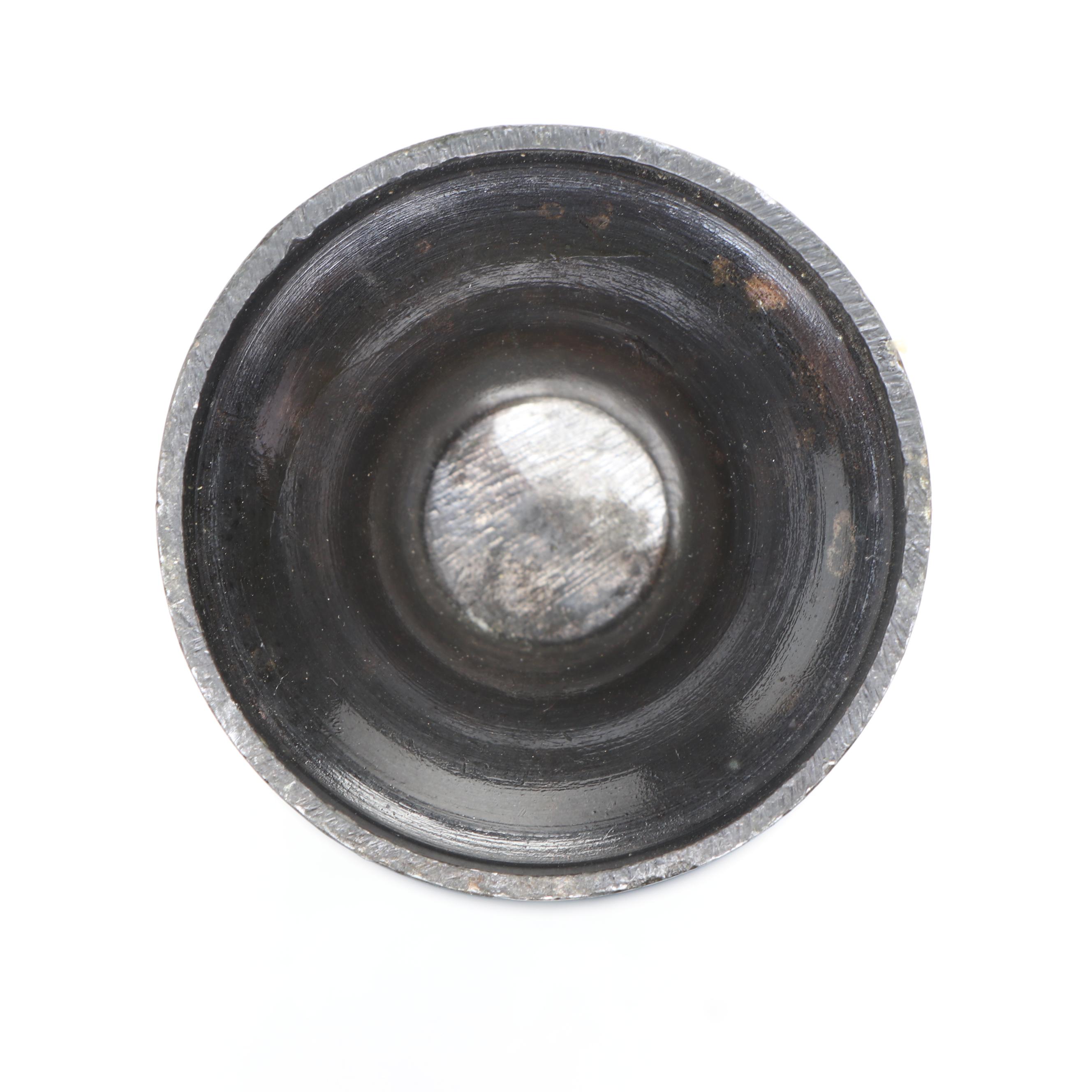 Egyptian Revival Style Black Finish Brass Vase