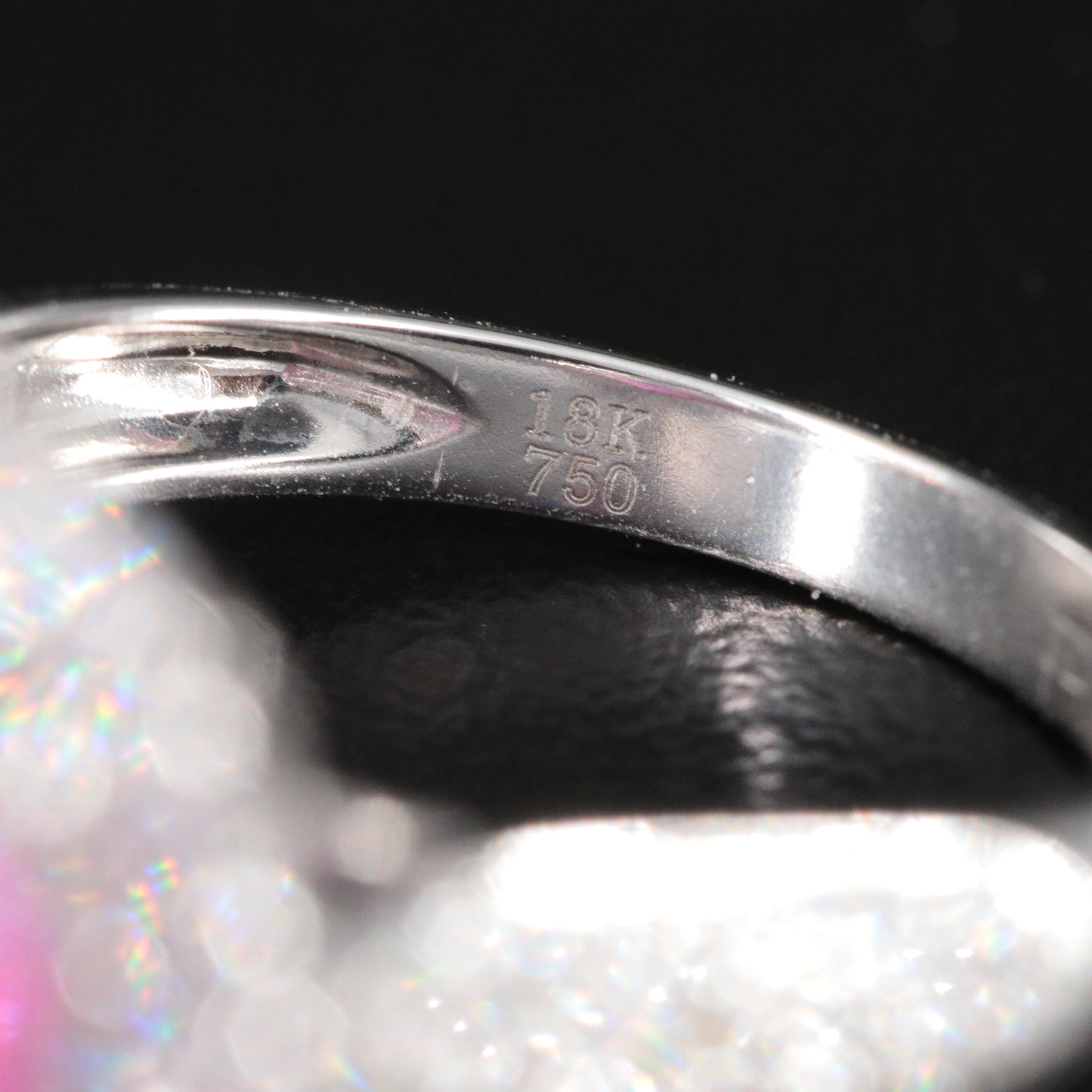 18K 5.56 CT No Heat Burmese Pink Sapphire 1.35 CTW Diamond Ring w/ a GIA Report