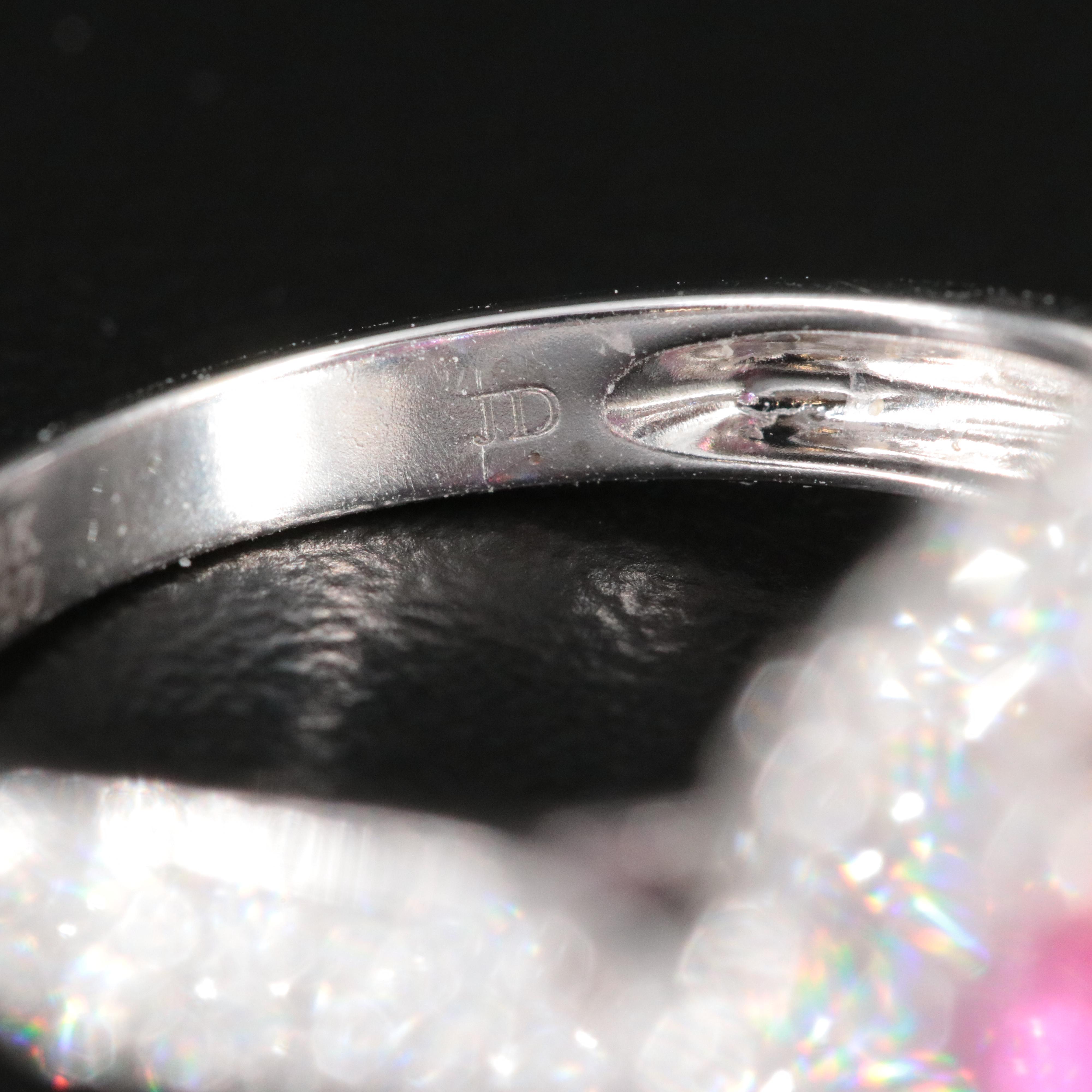 18K 5.56 CT No Heat Burmese Pink Sapphire 1.35 CTW Diamond Ring w/ a GIA Report