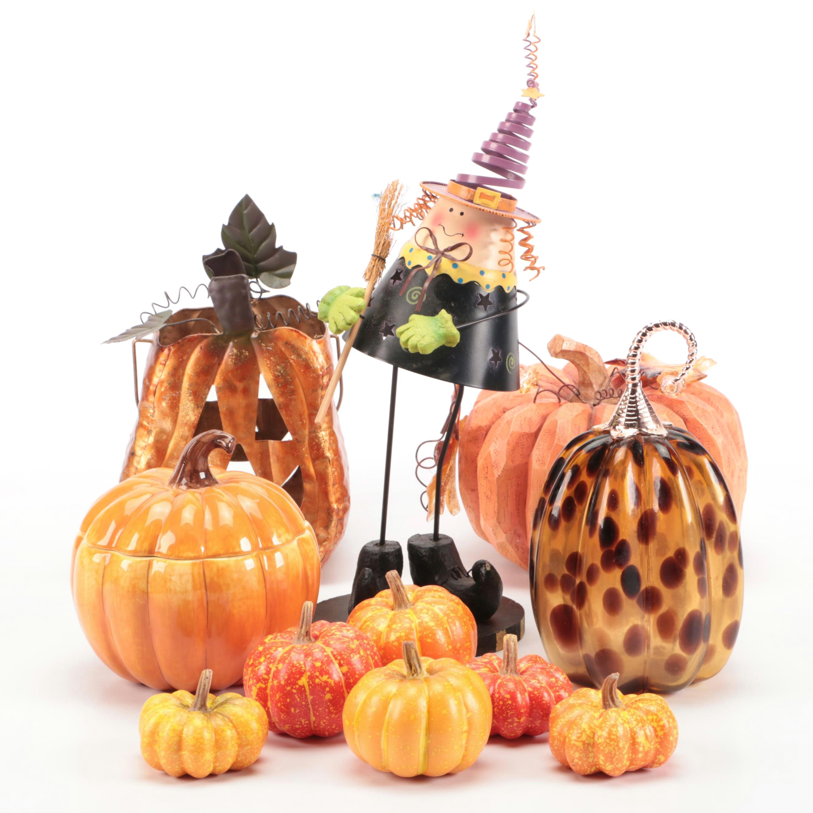 Halloween and Fall Pumpkins and Witch