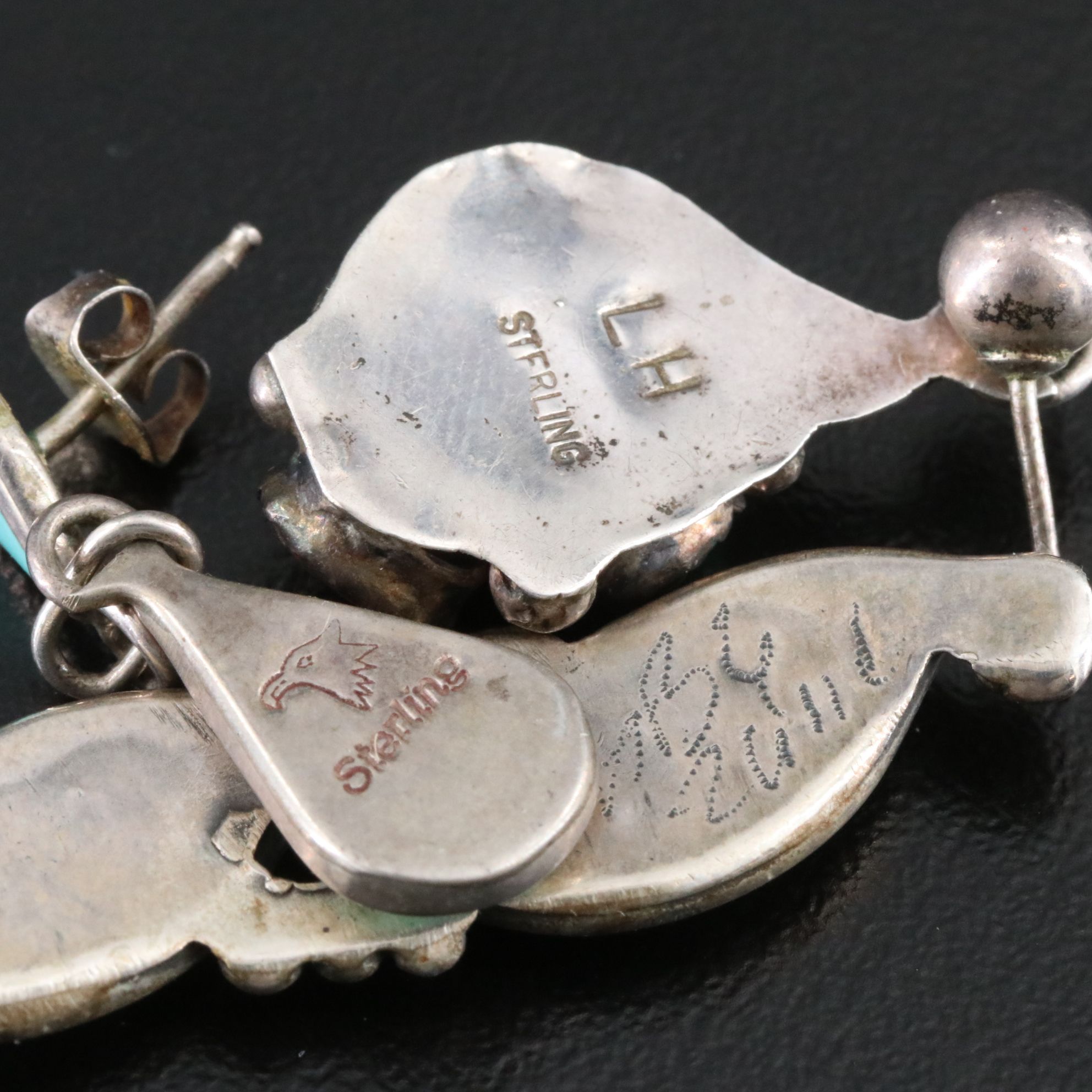 Southwestern Sterling Earring Collection with Turquoise and Coral