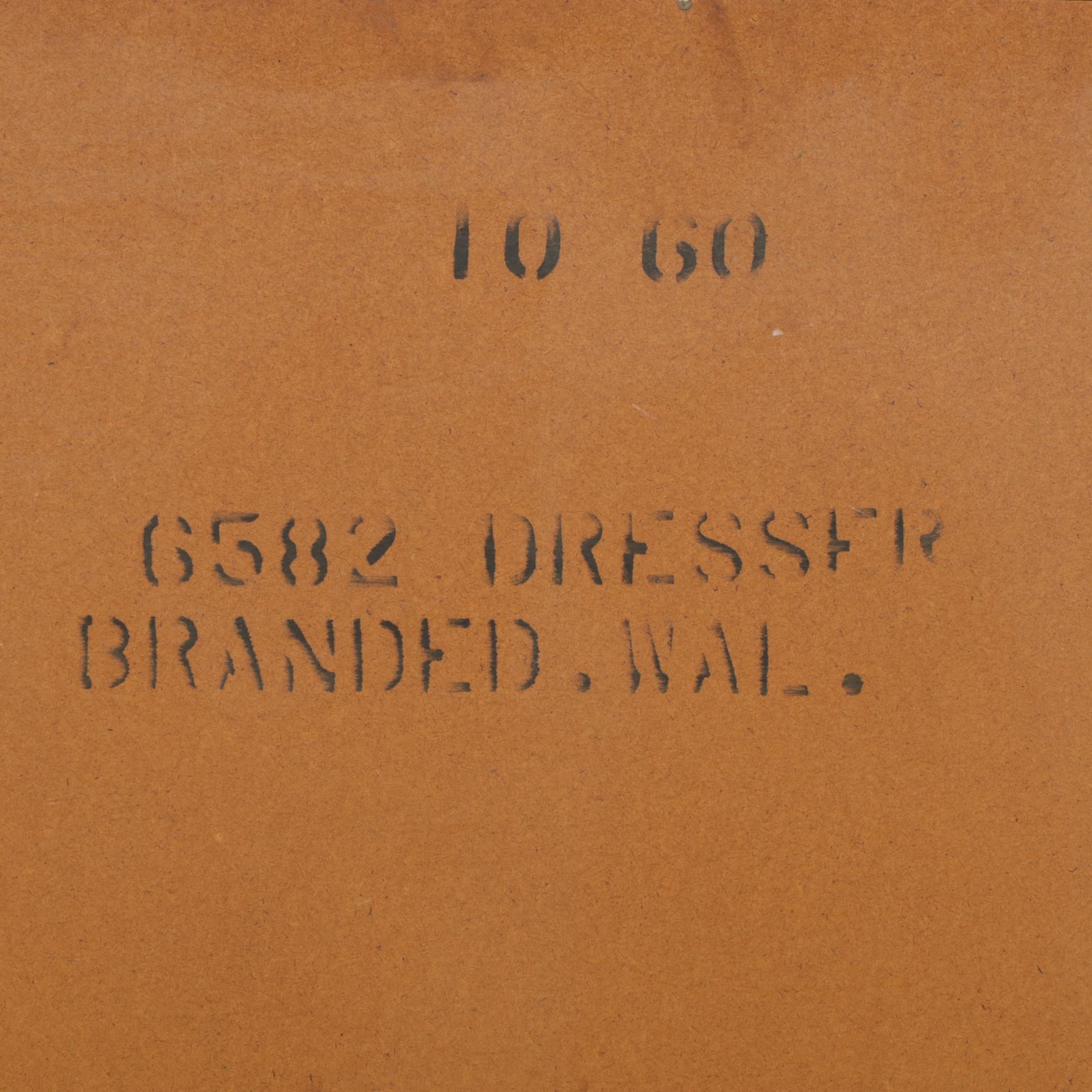 Mid Century Modern Walnut Dresser and Mirror