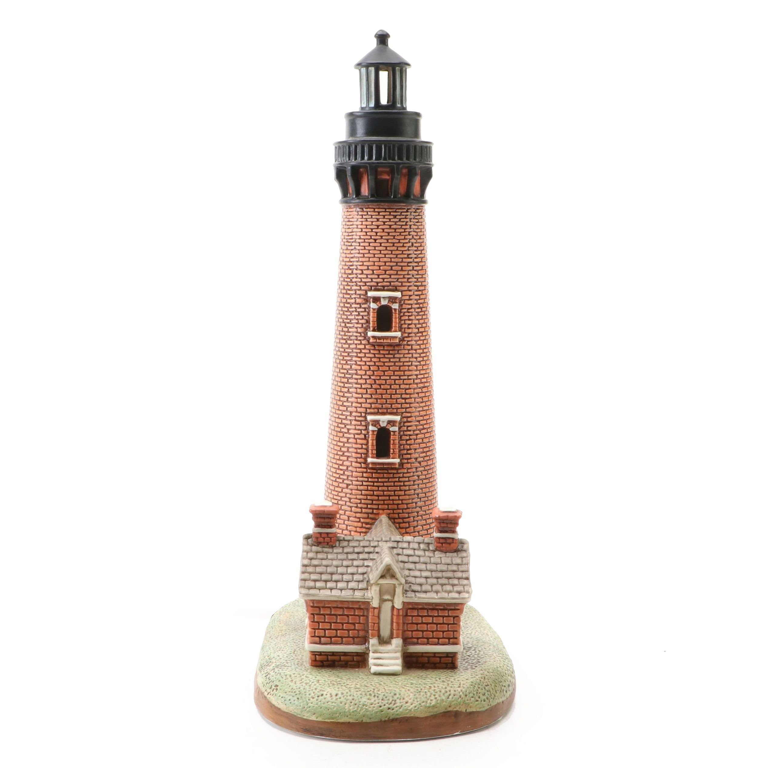 Lefton China Currituck Lighthouse Accent Lamp, 1996
