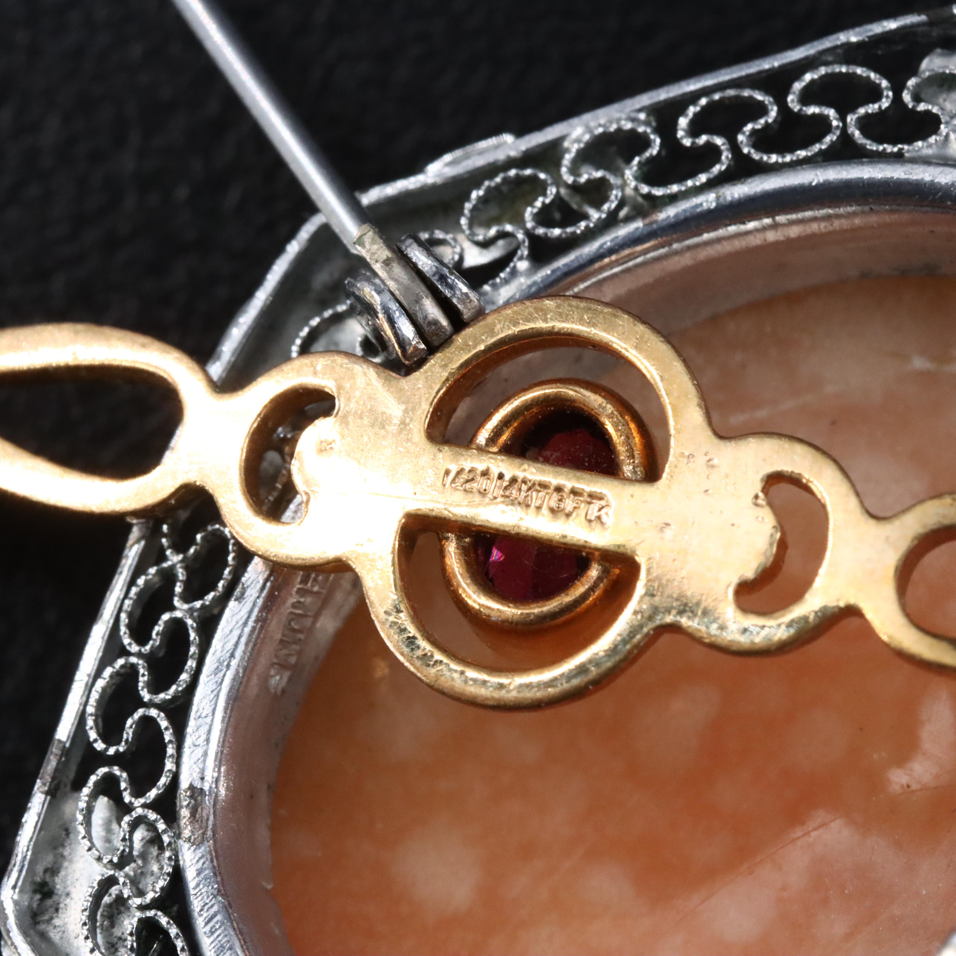 Vintage Shell Cameos Featured in Brooch Collection