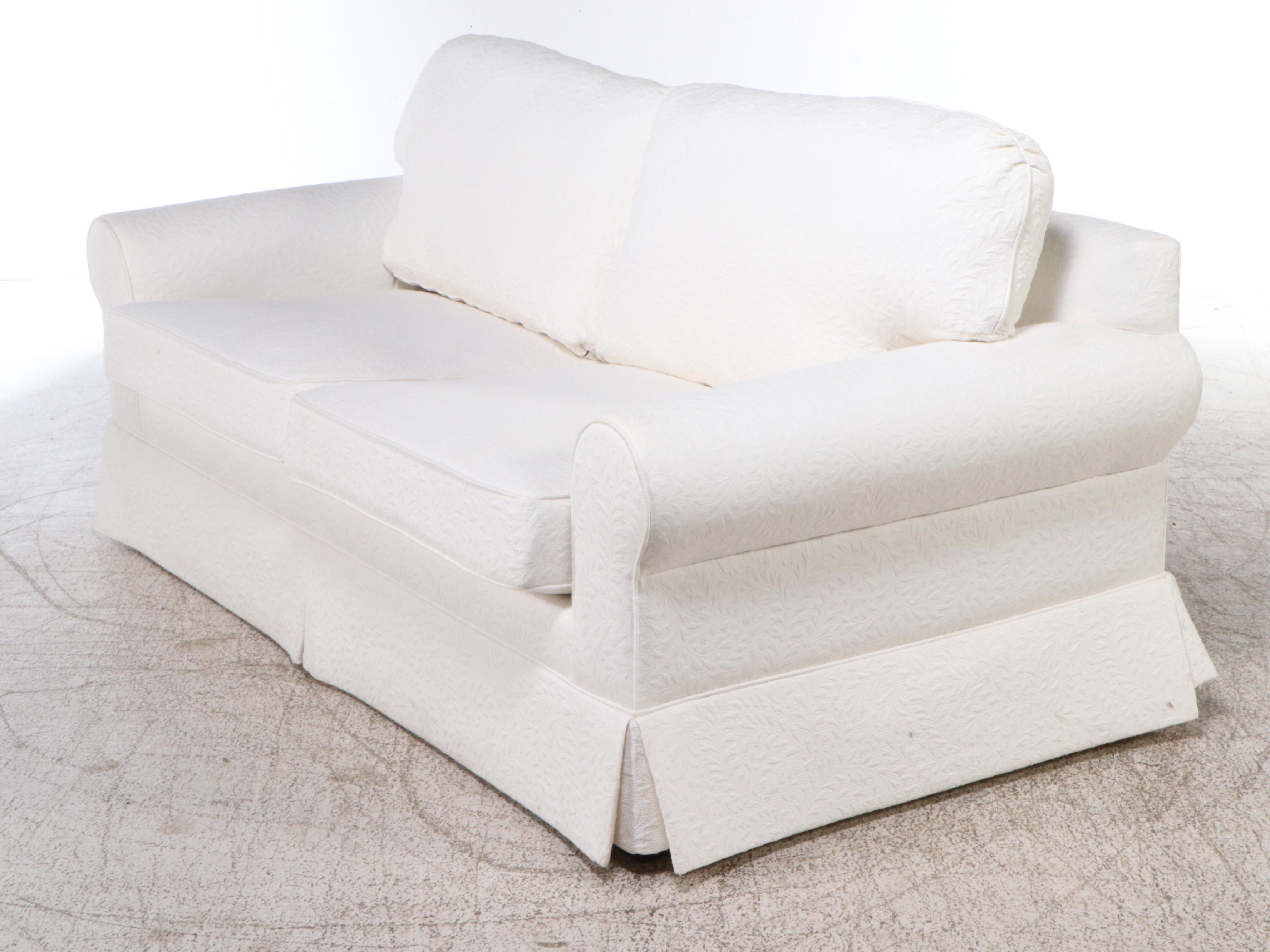 Ivory Upholstered Loveseat