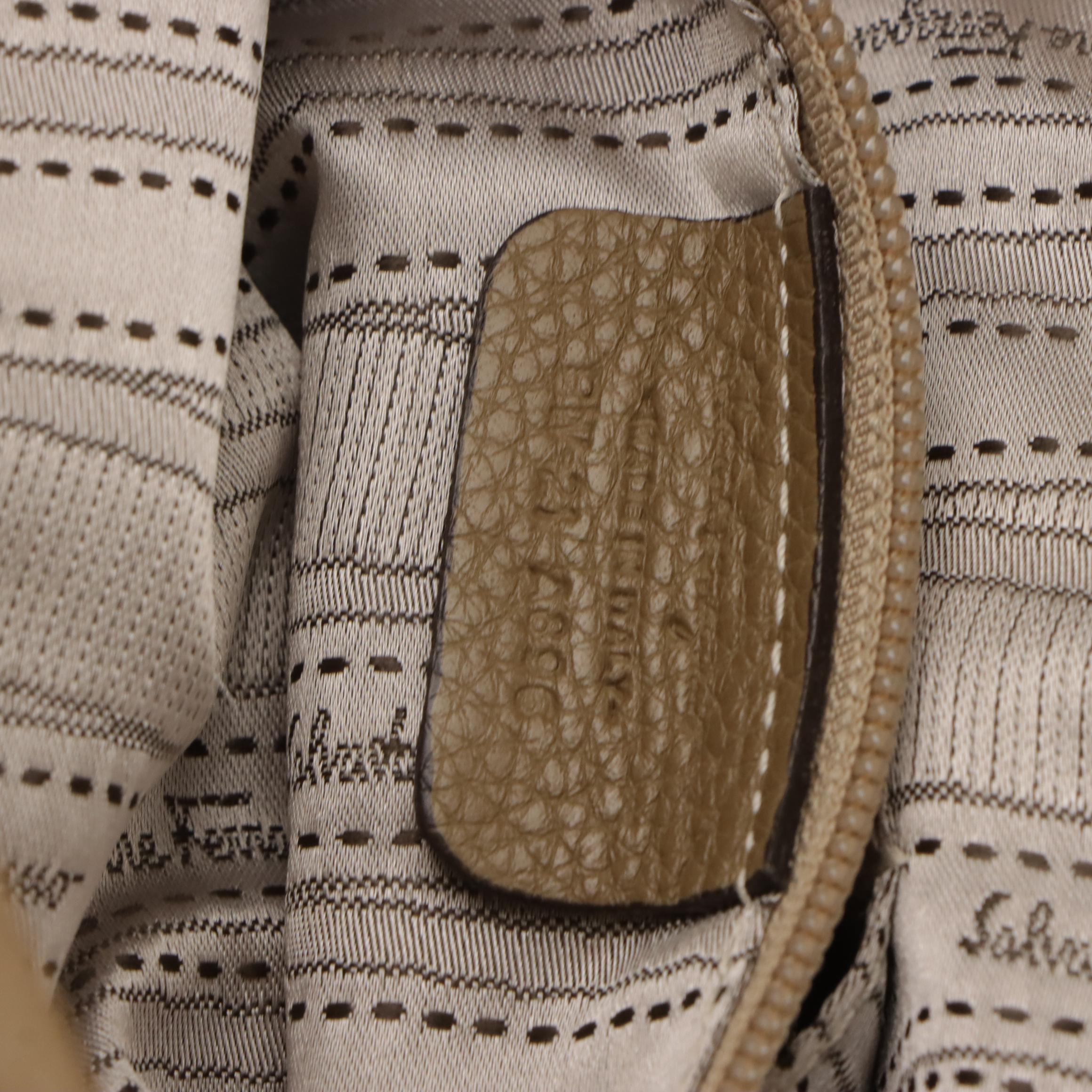 Salvatore Ferragamo Calfskin Grain Leather Gancini Flap Top Handle 2-Way Bag