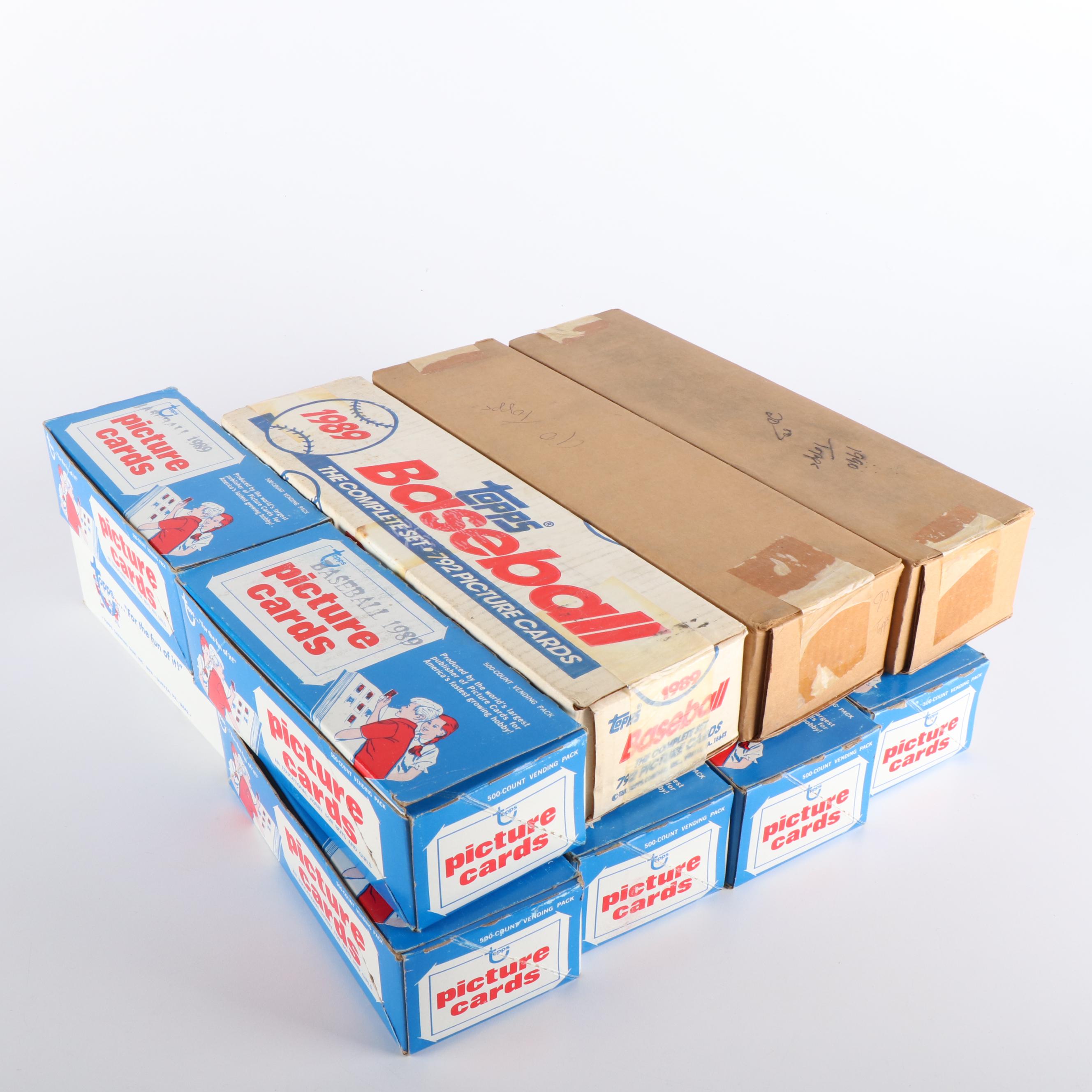 Thirteen Topps Baseball Card Sets, 1989-1990