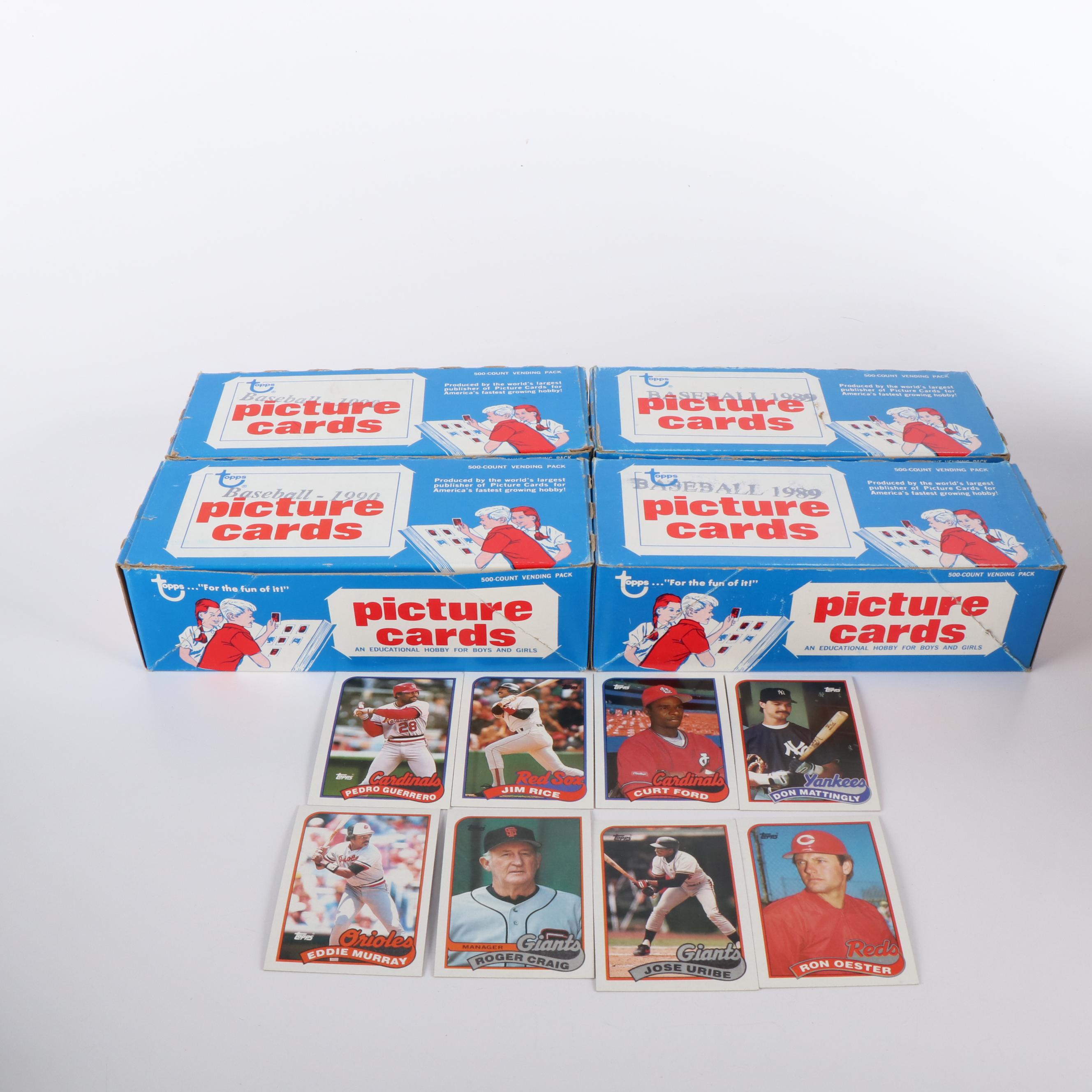 Thirteen Topps Baseball Card Sets, 1989-1990