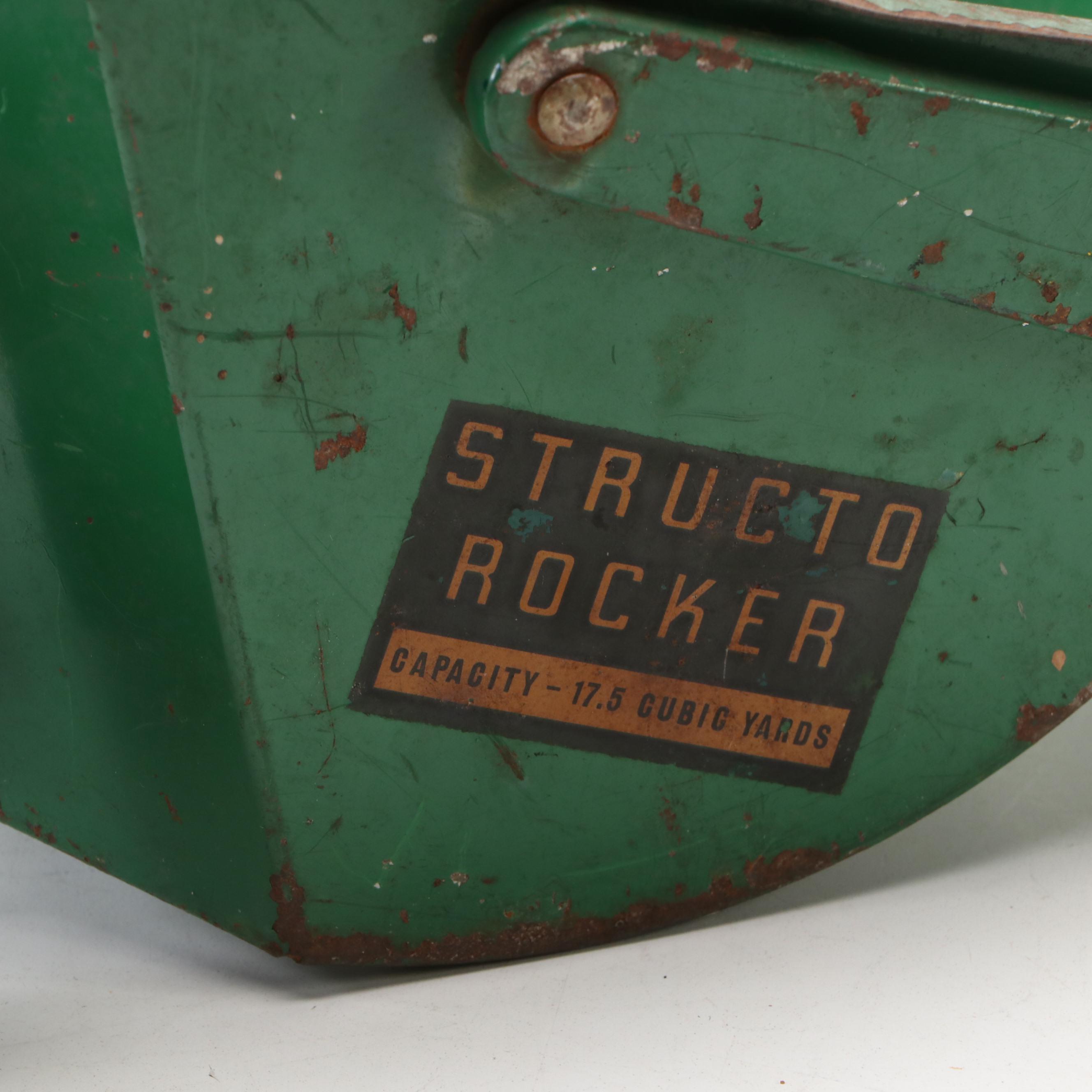 Structo "Rocker" Pressed Steel Dump Truck Trailer and Bulldozers