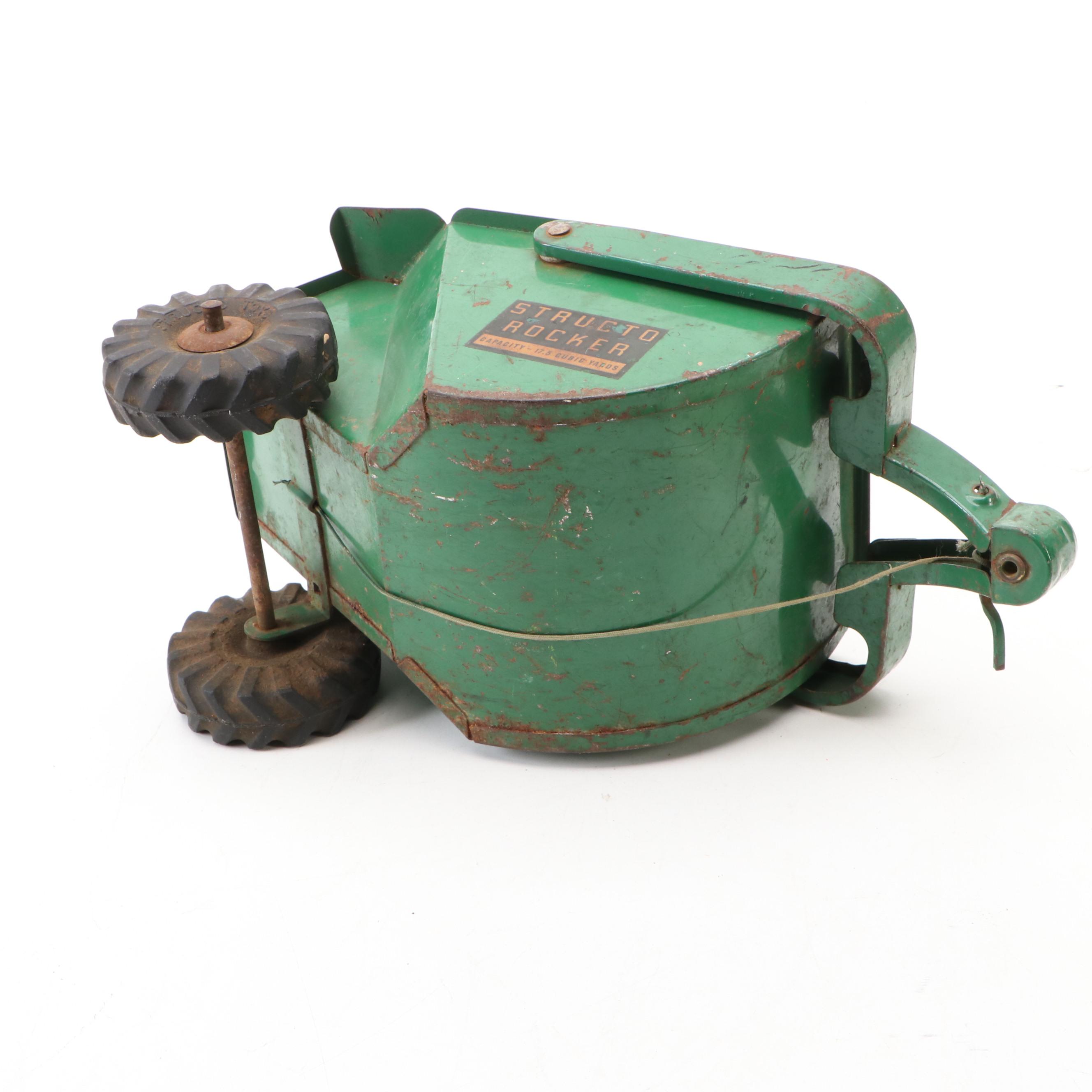 Structo "Rocker" Pressed Steel Dump Truck Trailer and Bulldozers